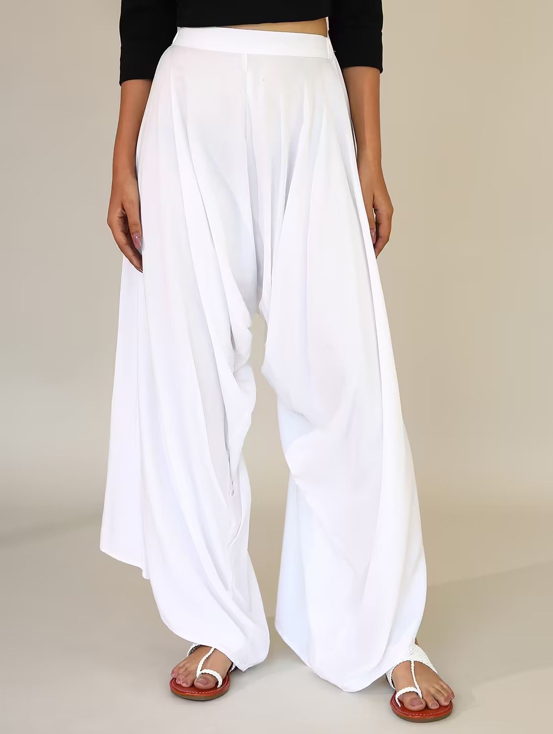n-gal Solid Rayon Women Harem Pants-picture-15