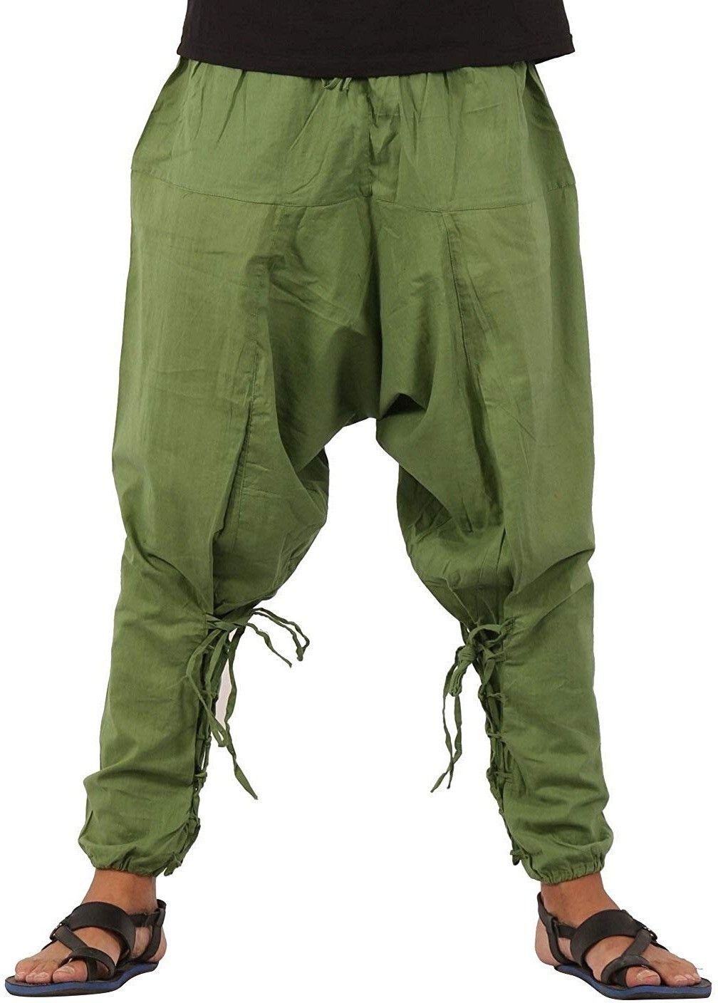 whitewhale Solid Cotton Men Harem Pants-picture-36