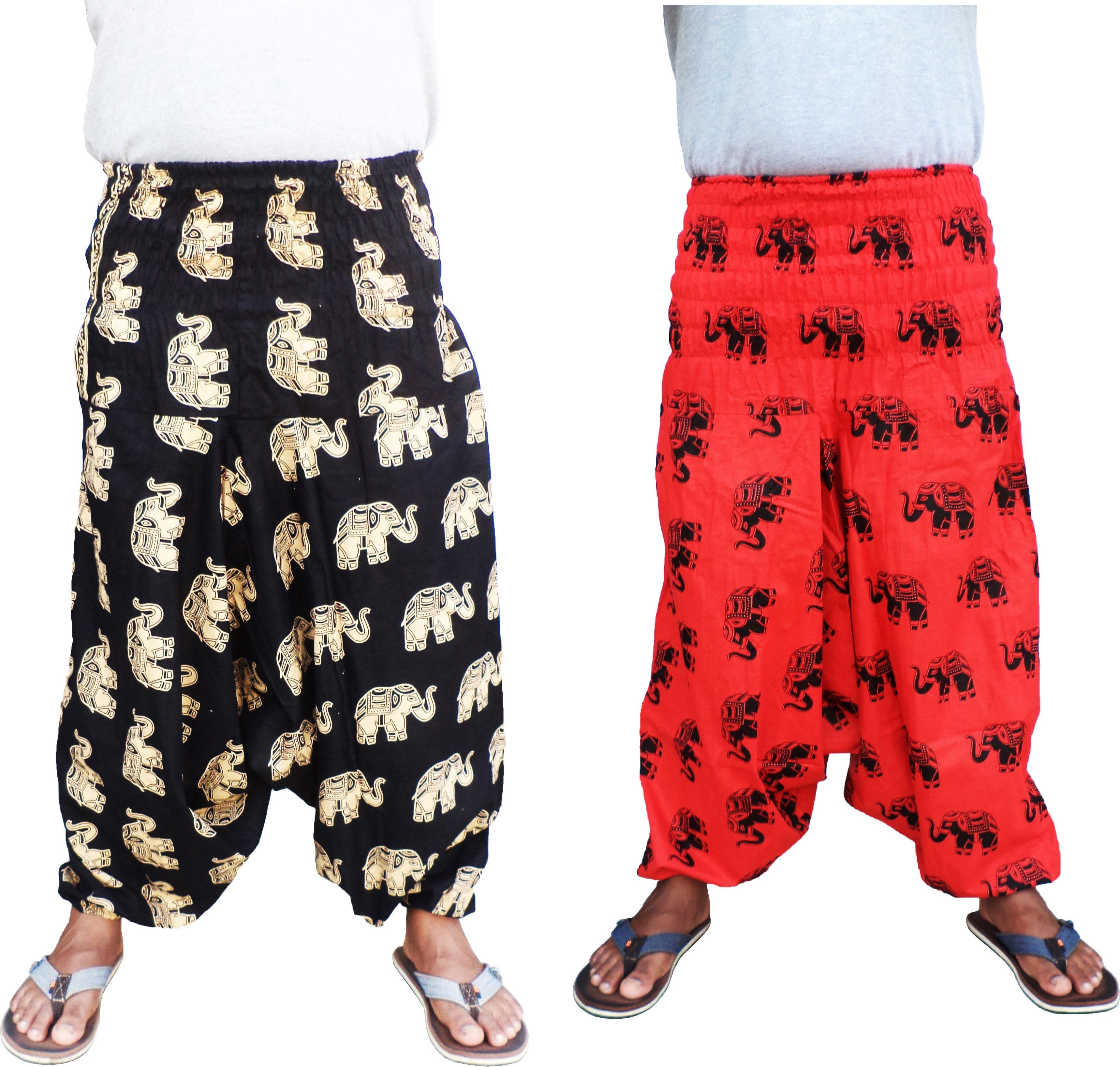 icare Printed Cotton Men Harem Pants-picture-35