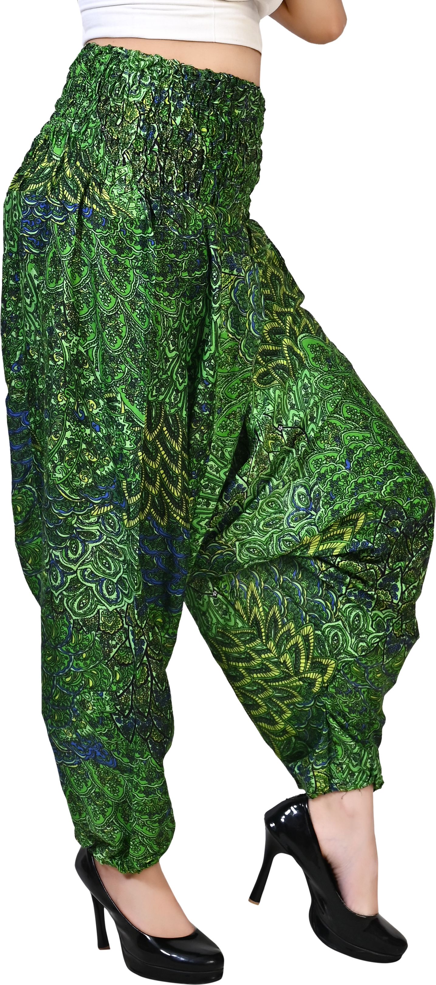 fusfus Printed Rayon, Cotton Women Harem Pants-picture-15