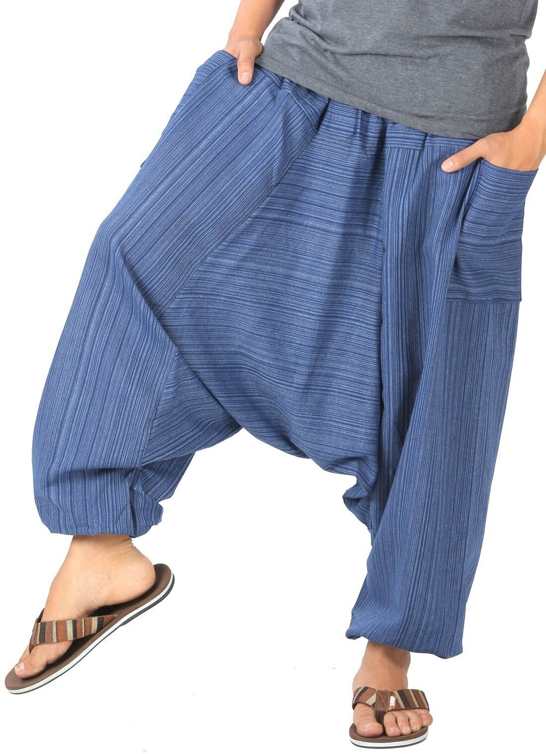Solid Cotton Men Harem Pants