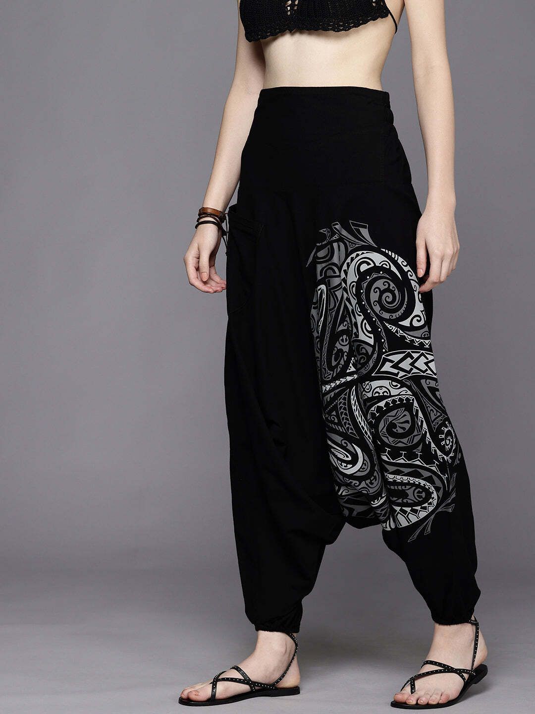 the veshti company Printed Cotton Women Harem Pants-picture-38