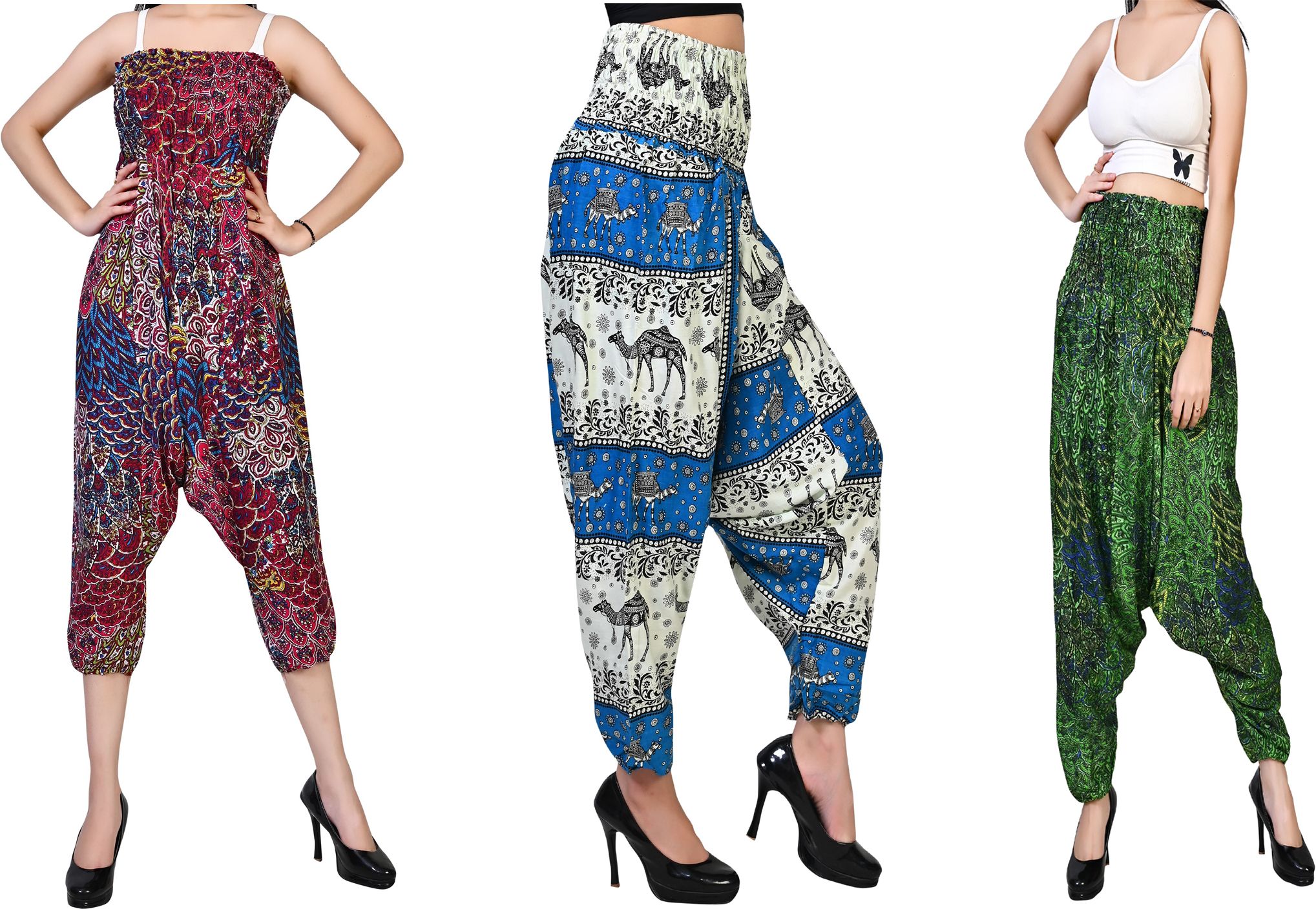 fusfus Printed Rayon, Cotton Women Harem Pants-picture-16