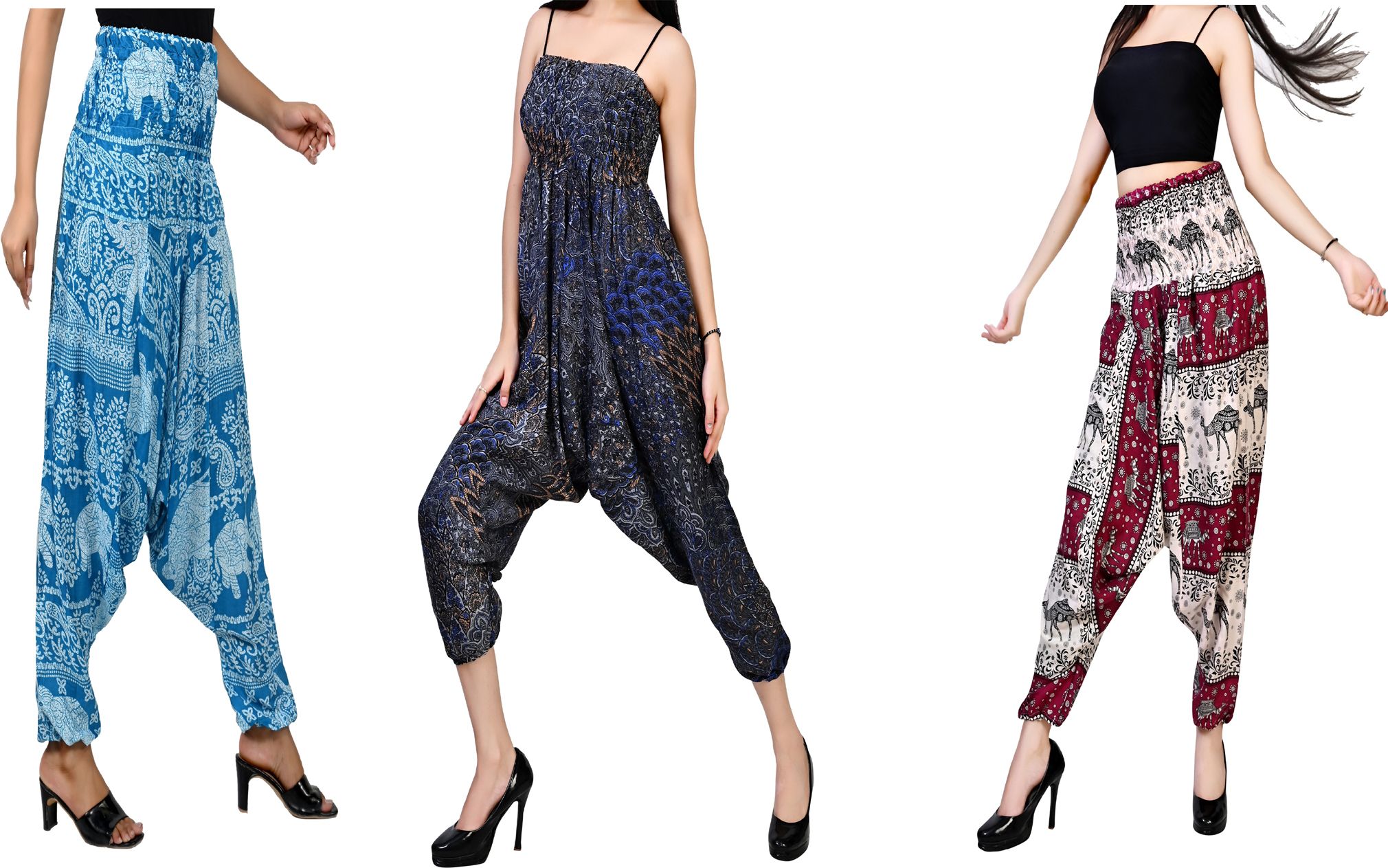fusfus Printed Rayon, Cotton Women Harem Pants-picture-25