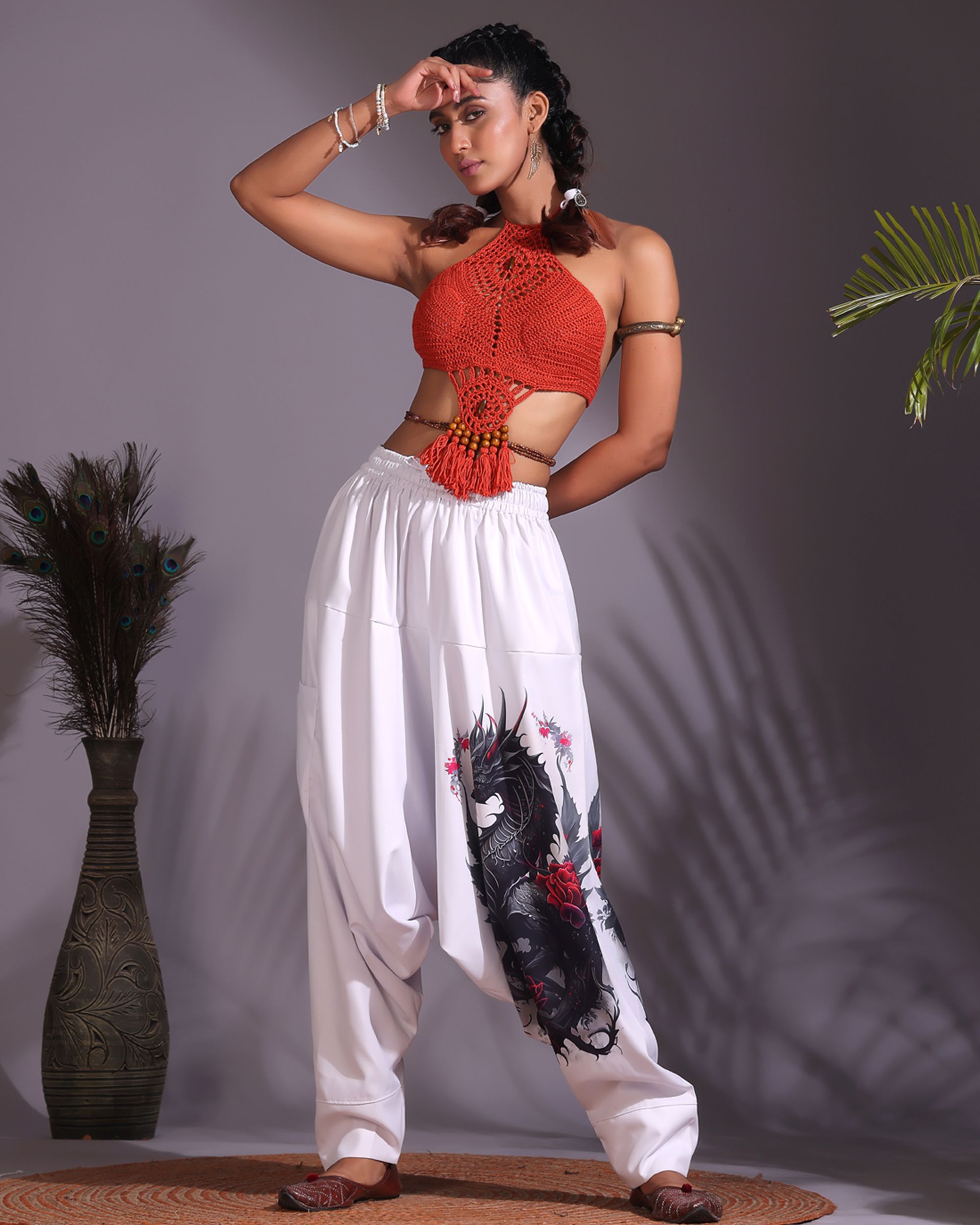 stand out Animal Print Cotton Women Harem Pants-picture-46