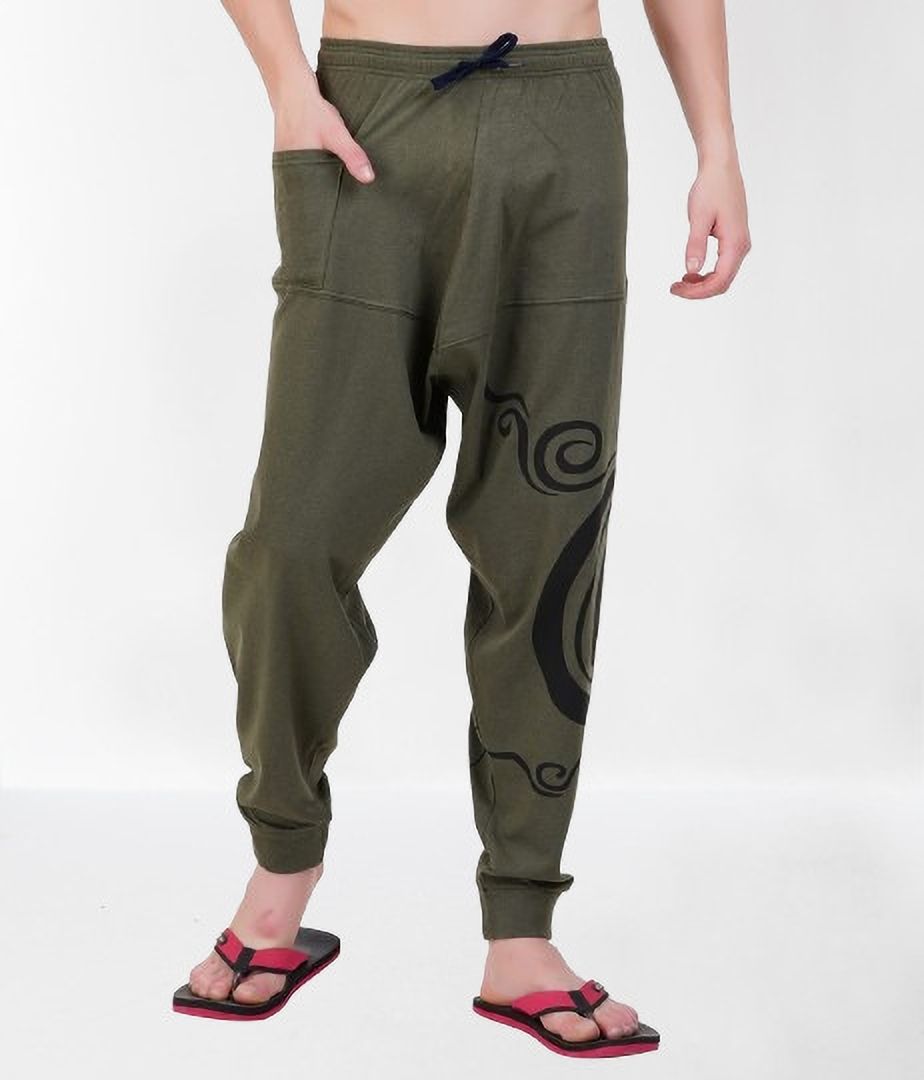 Printed Cotton Men Harem Pants-image-16