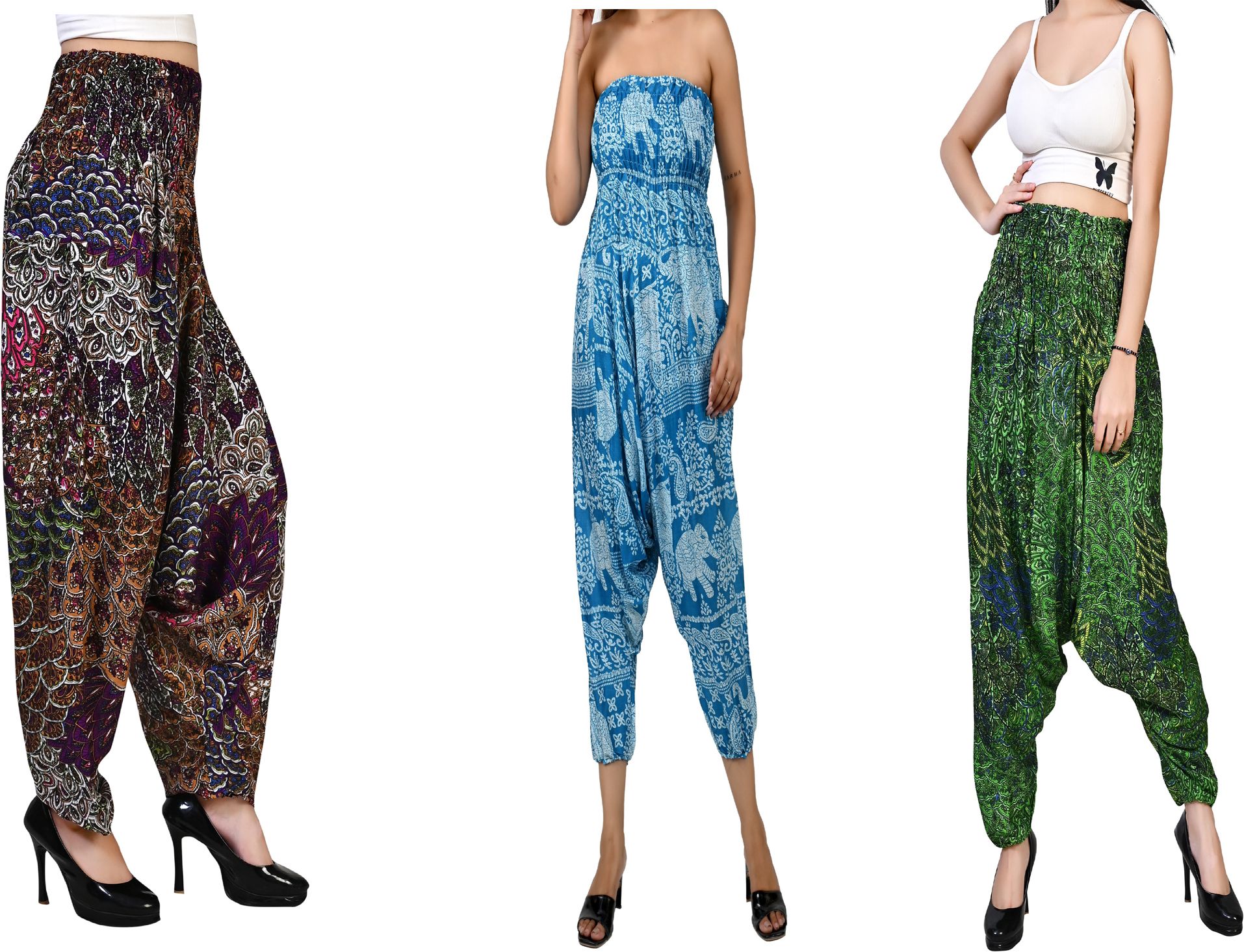 fusfus Printed Rayon, Cotton Women Harem Pants-picture-9