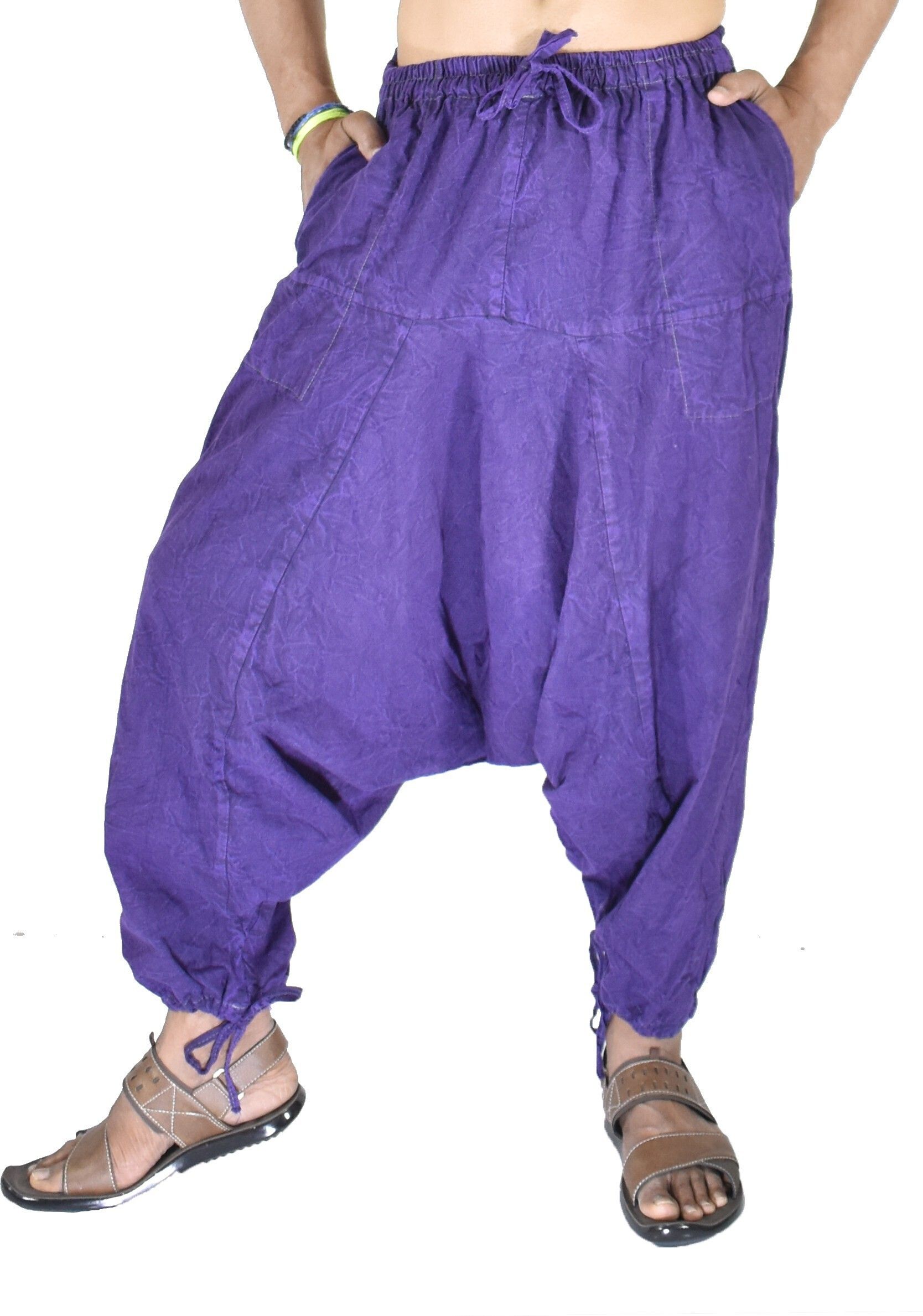 Self Design Cotton Men Harem Pants