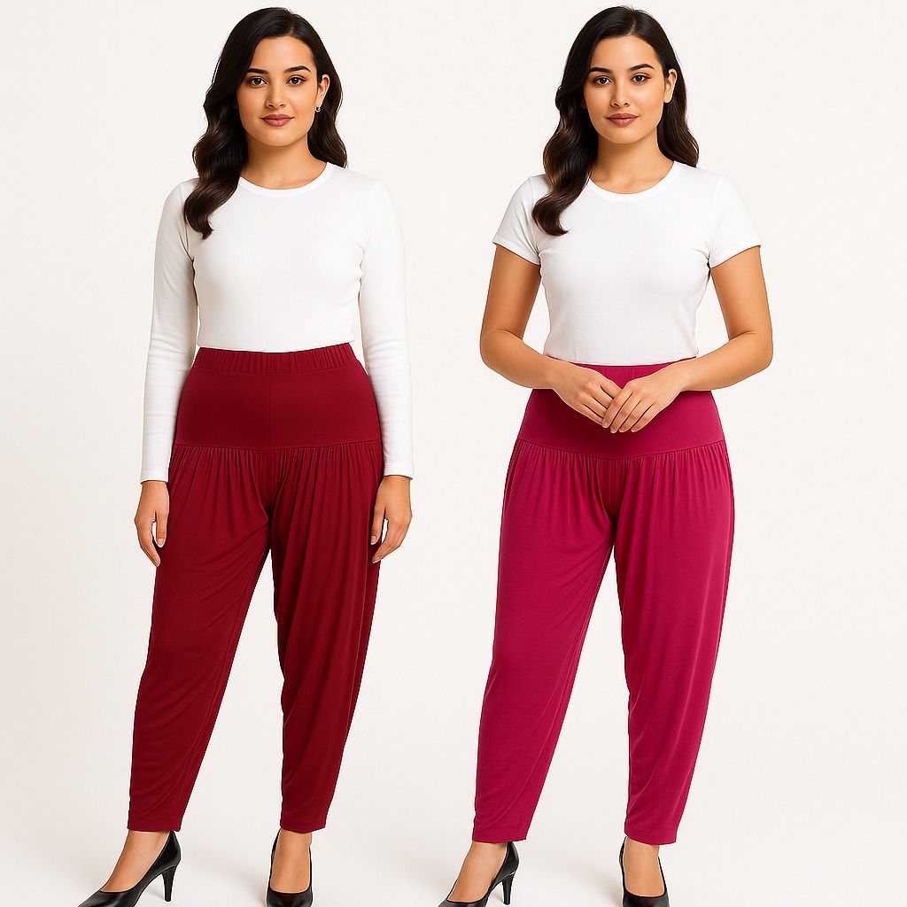 cozyplay Solid Viscose Women Harem Pants-picture-15