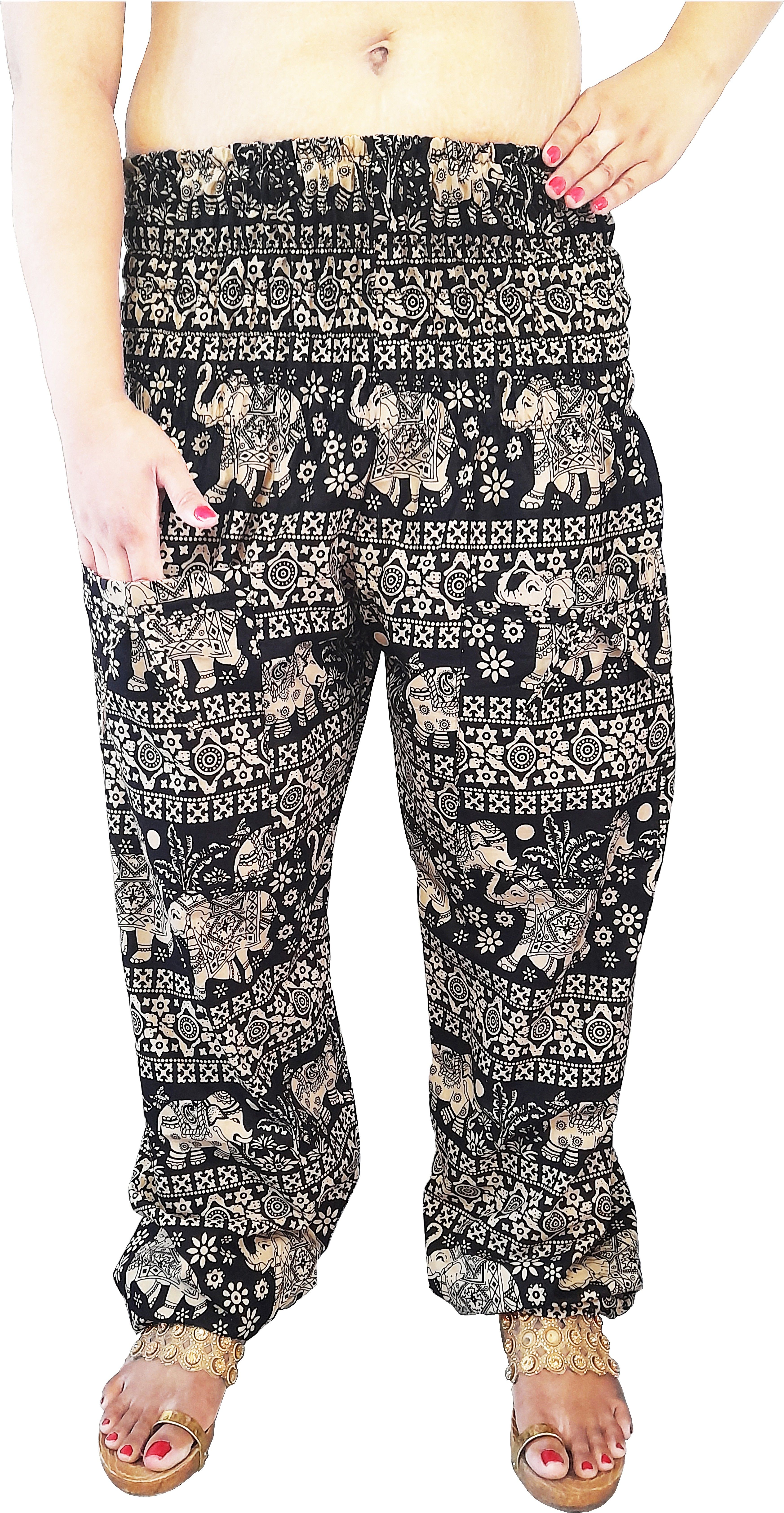 icare Printed Cotton Women Harem Pants-picture-37
