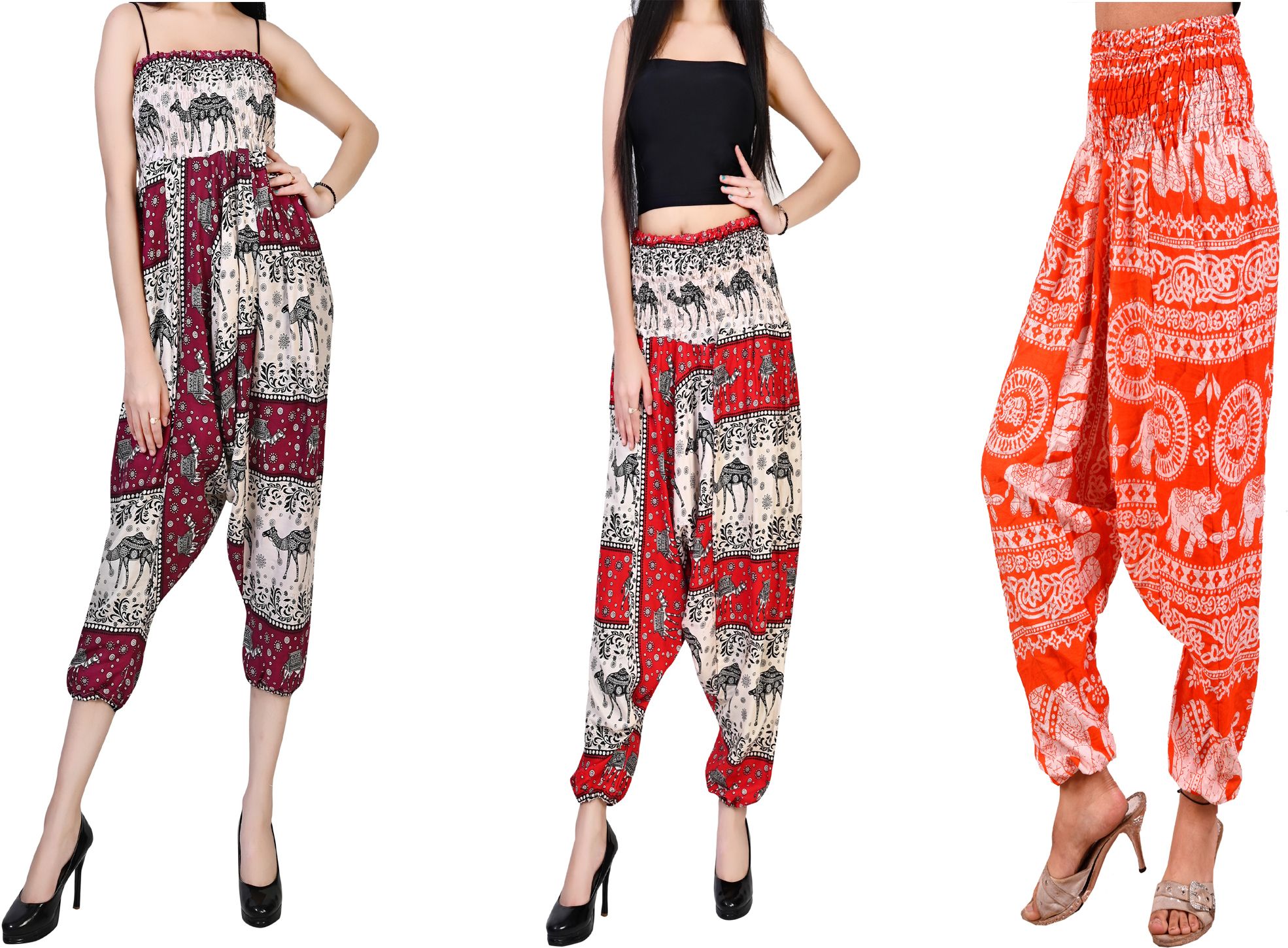 fusfus Printed Rayon, Cotton Women Harem Pants-picture-34