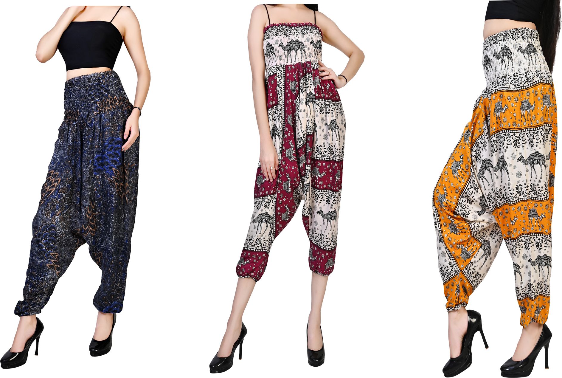 fusfus Printed Rayon, Cotton Women Harem Pants-picture-1