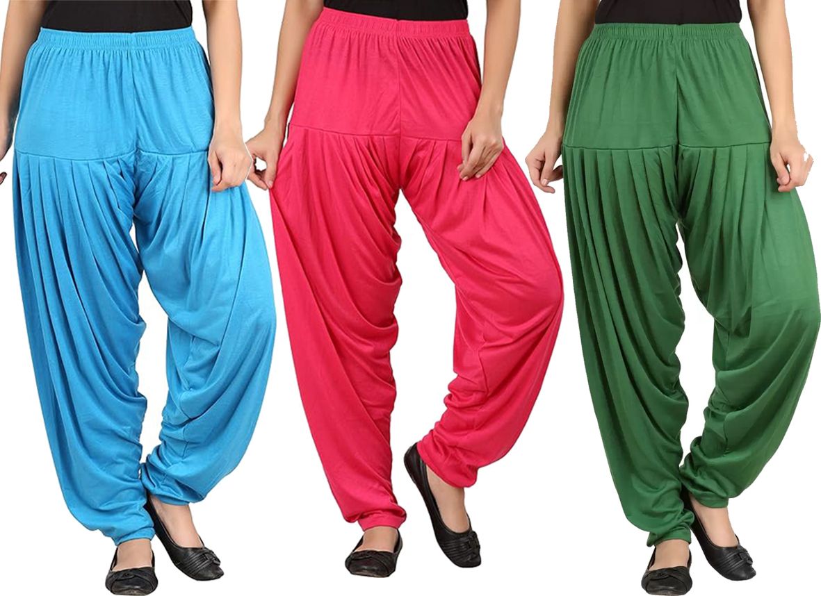 Solid Viscose Women Harem Pants-image-20