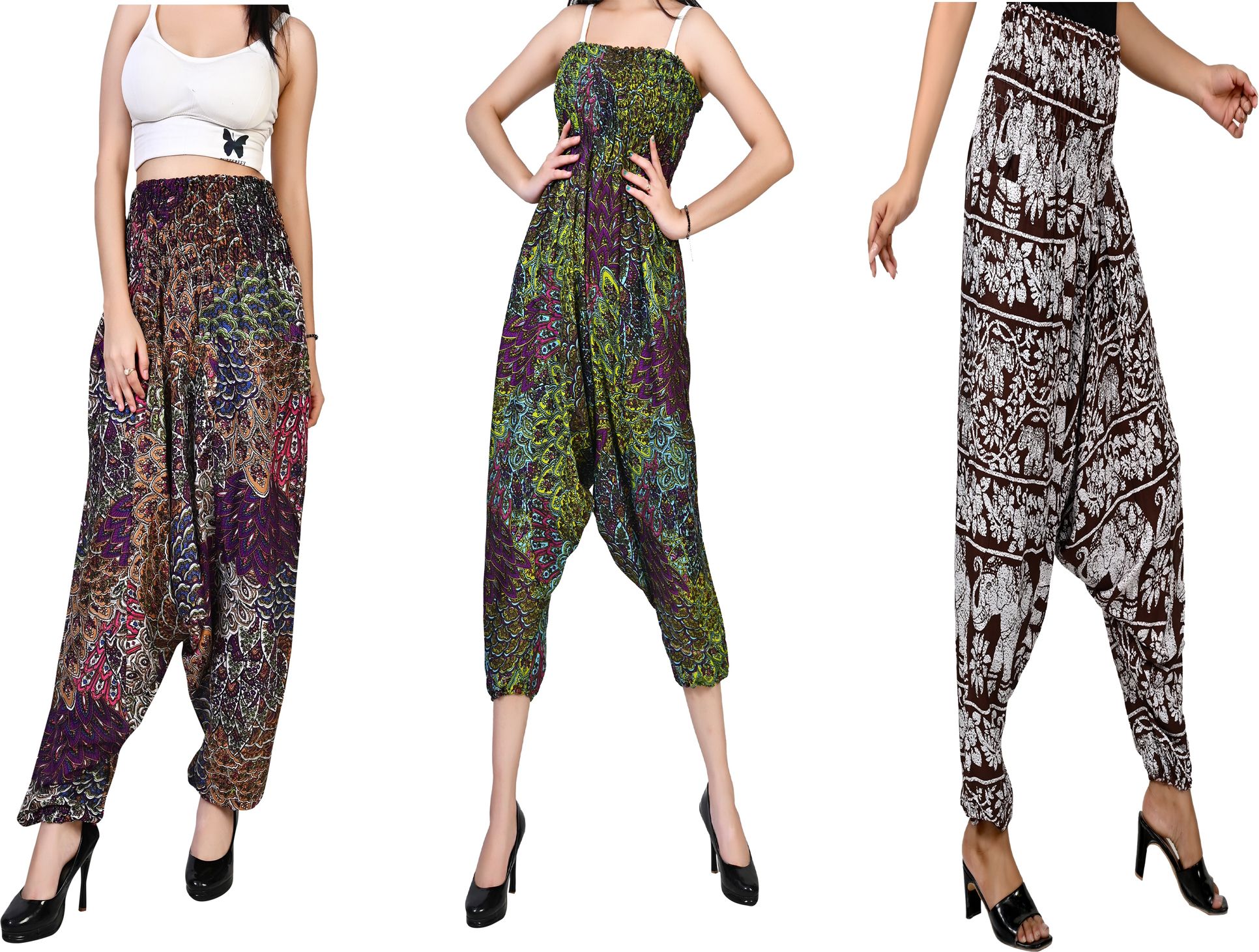 fusfus Printed Rayon, Cotton Women Harem Pants-picture-37