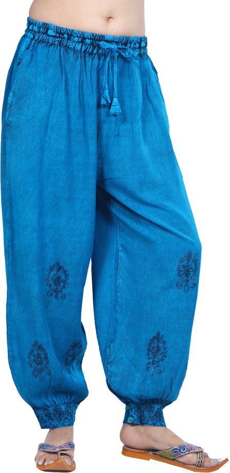 purpura Embroidered Viscose Women Harem Pants-picture-22