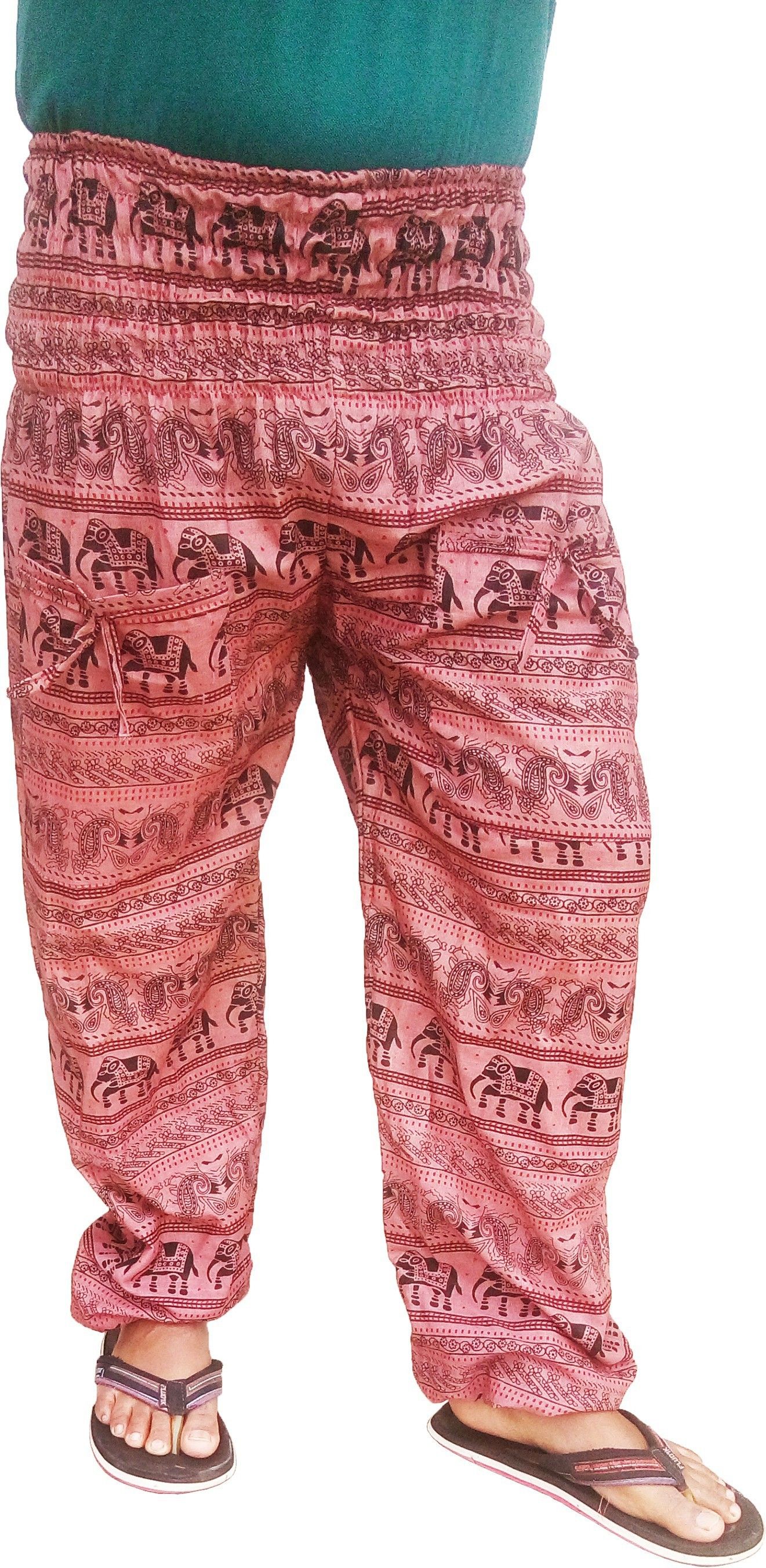 icare Printed Cotton Blend Men Harem Pants-picture-11