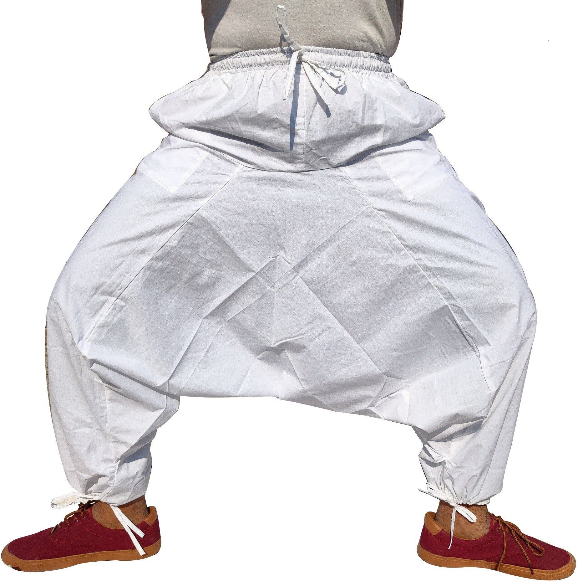 whitewhale Solid Cotton Men Harem Pants-picture-47