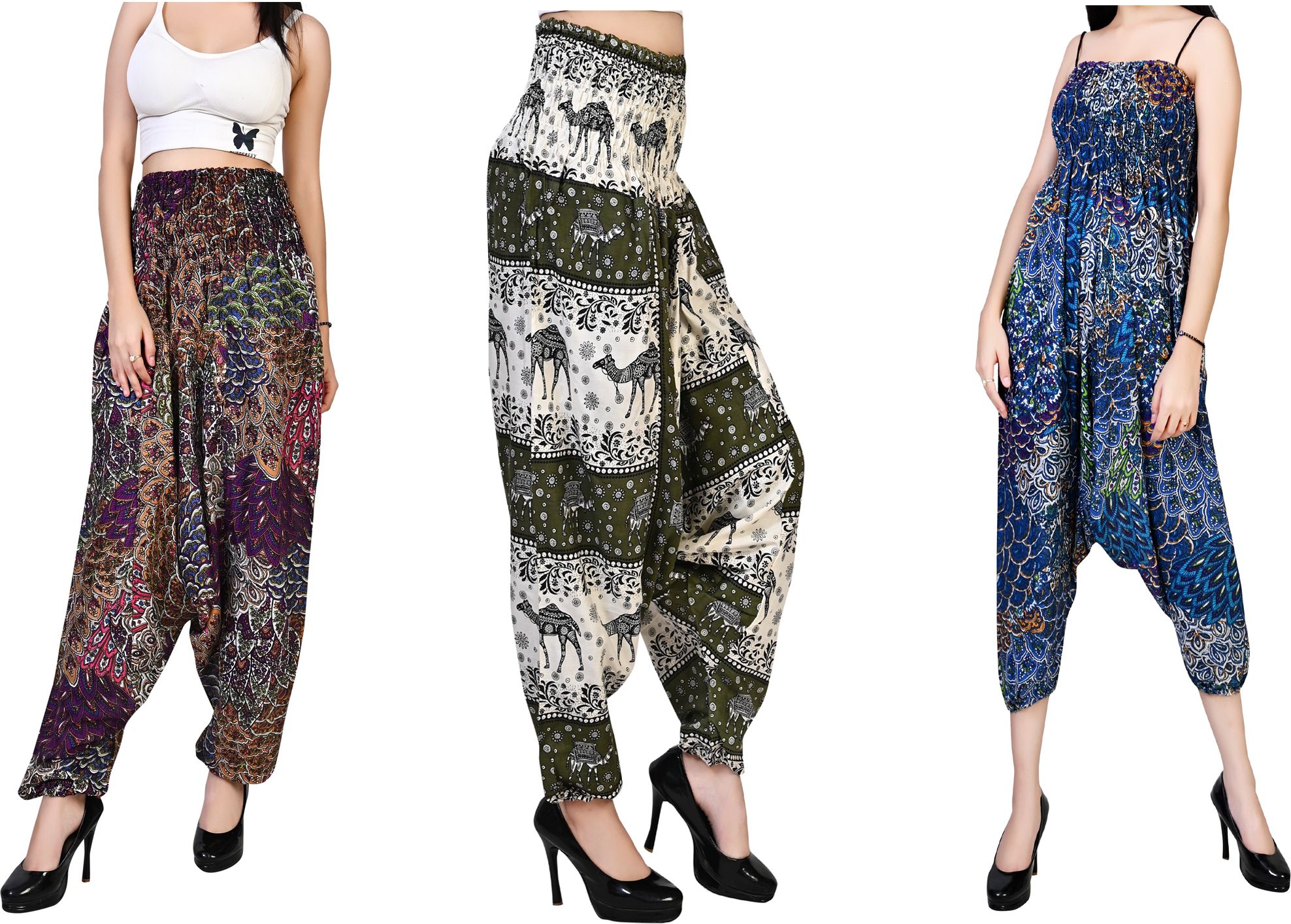 fusfus Printed Rayon, Cotton Women Harem Pants-picture-23