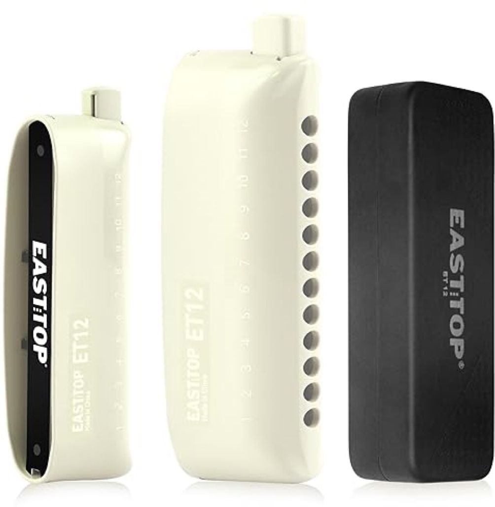 EAST TOP ET12 WHITE - 12 Hole Chromatic Harmonica C Key Mouth Organ