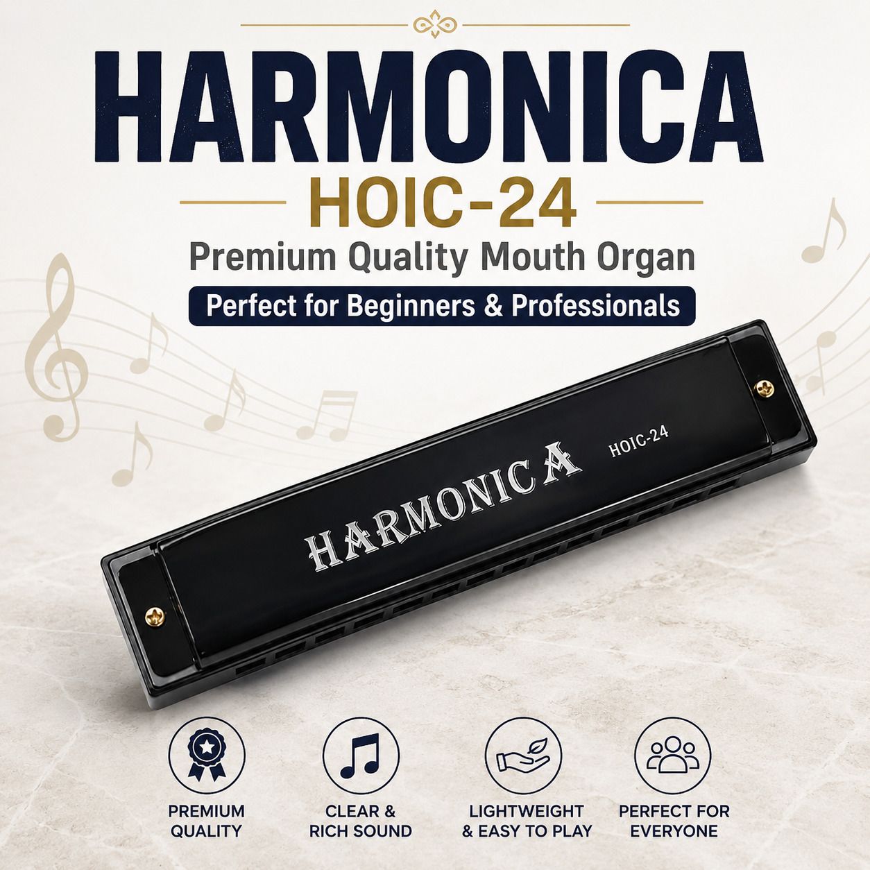 maraxis 24 Hole Harmonica| Beginner Mouth Organ | Musical Instrument for Kids & Adults-picture-24