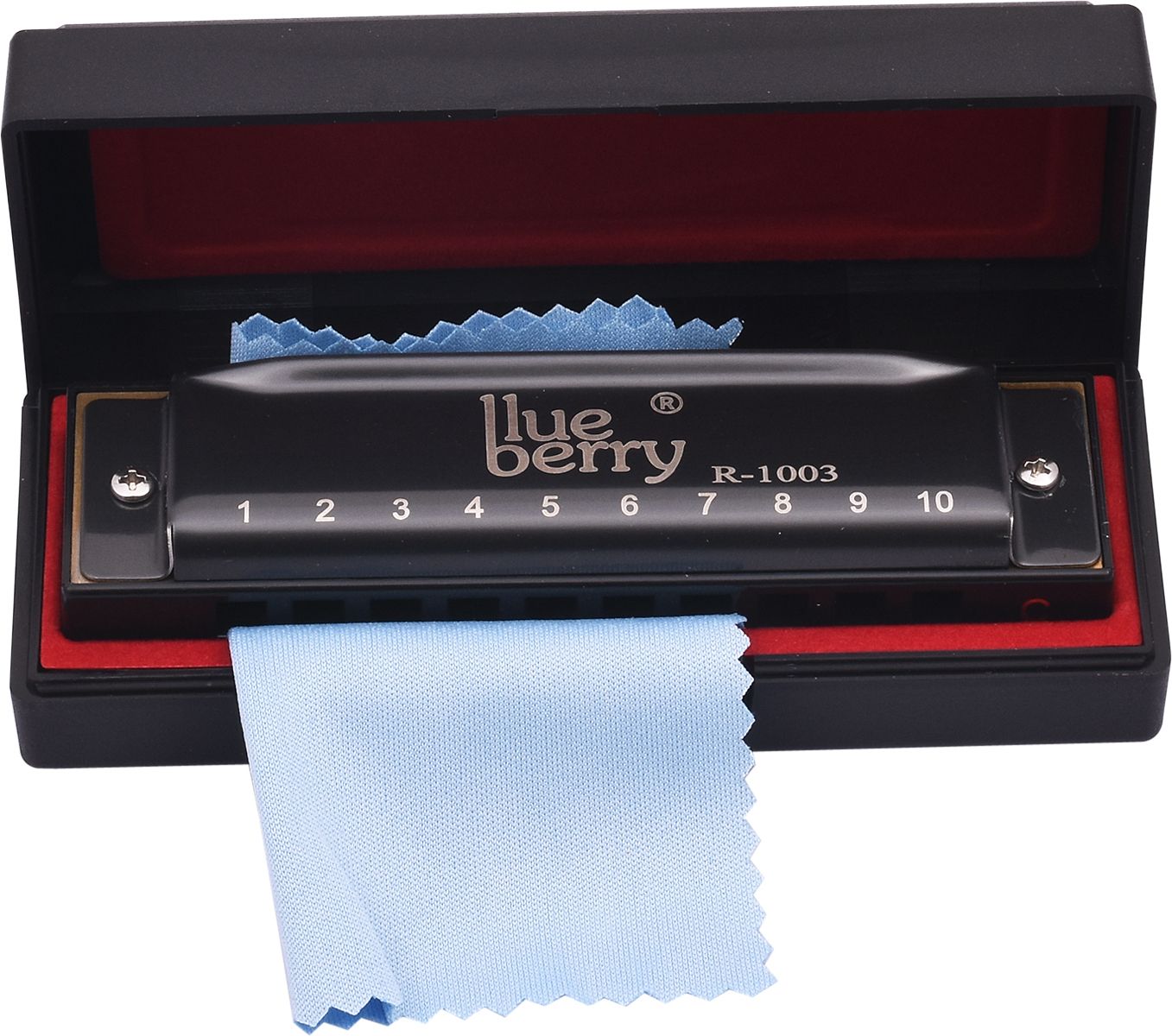 blueberry R-1003 Harmonica Key of C 10 Holes 20 Tones Blues Harp Diatonic Mouth Organ-picture-27