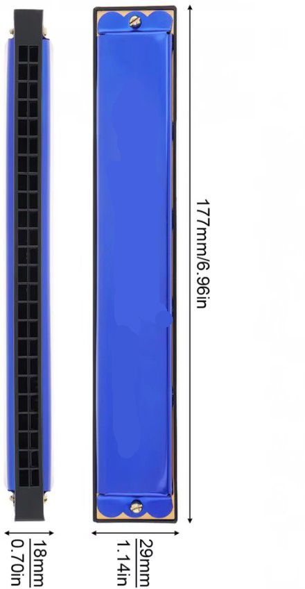 maga mart MM12 Mouth Organ 24 Notes Harmonica, Key of C Major for Beginner, Adults, Kids-picture-24