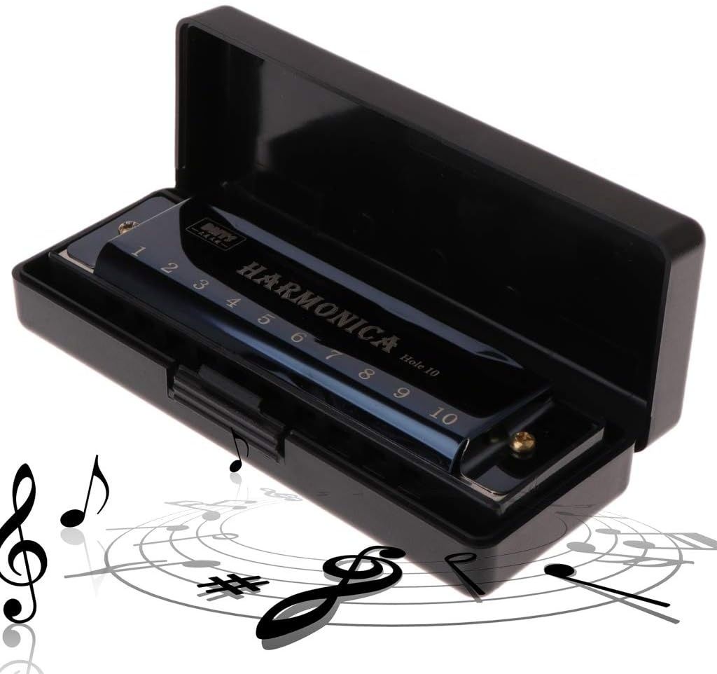 suicune Harmonica Mouth Organ 10 Hole C Key with Case, Diatonic Harmonica-picture-14
