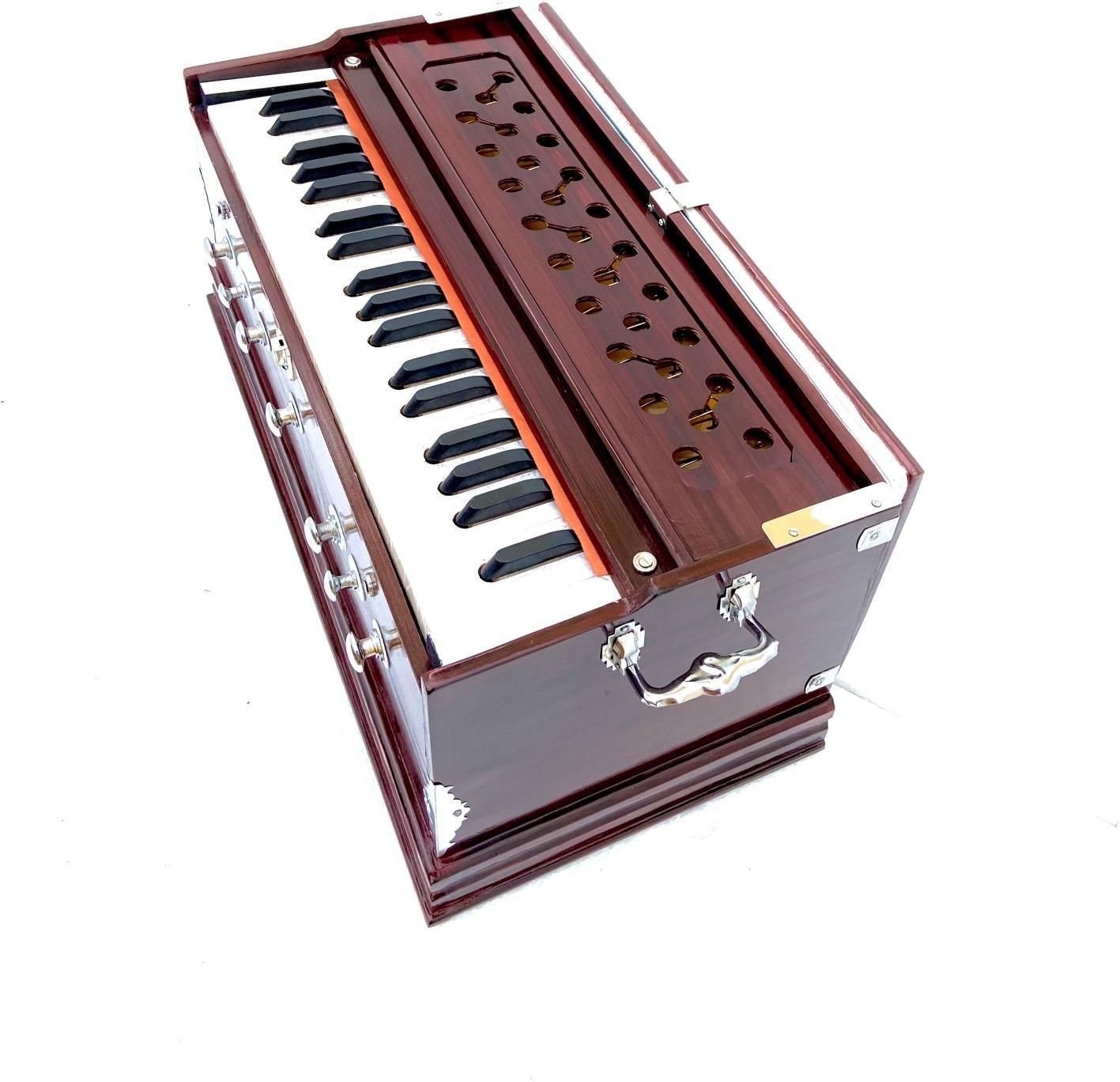 7 Stopper | Double Bellow | 39 Key | Two Reed(Bass-Male)B107 3.2 Octave Hand Pumped Harmonium-image-27