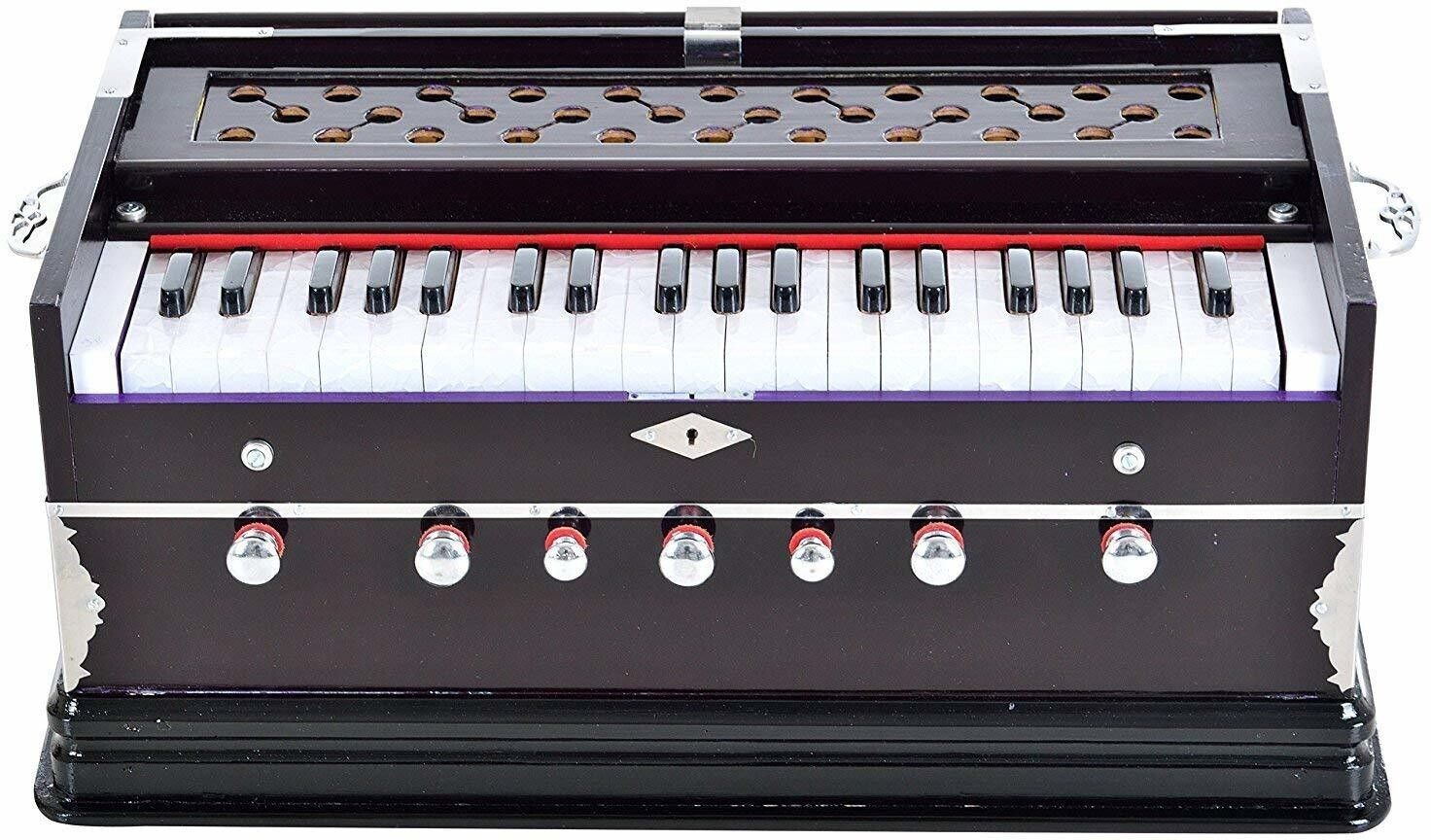 7 Stopper, 39 Keys, Double Bellow Store Indian musical Instruments Harmonium 3 1/4 Octave, Double Bellow, 39 Keys,7 Stopper, 2 Reeds (Bass Male) | harmonium instrument | harmonium | harmonium price 3.25 Octave Hand Pumped Harmonium-image-45