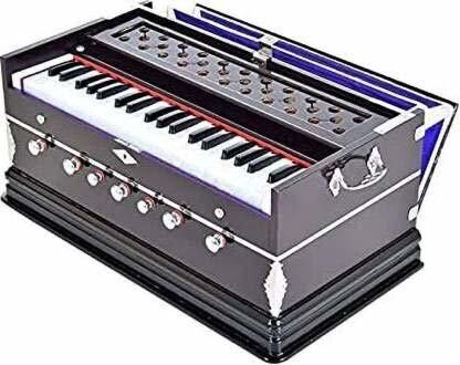 SH0 3 1/4 Octave Hand Pumped Harmonium (Two Fold Bellow, Bass Reed, Male Reed) 3.25 Octave Hand Pumped Harmonium-image-20