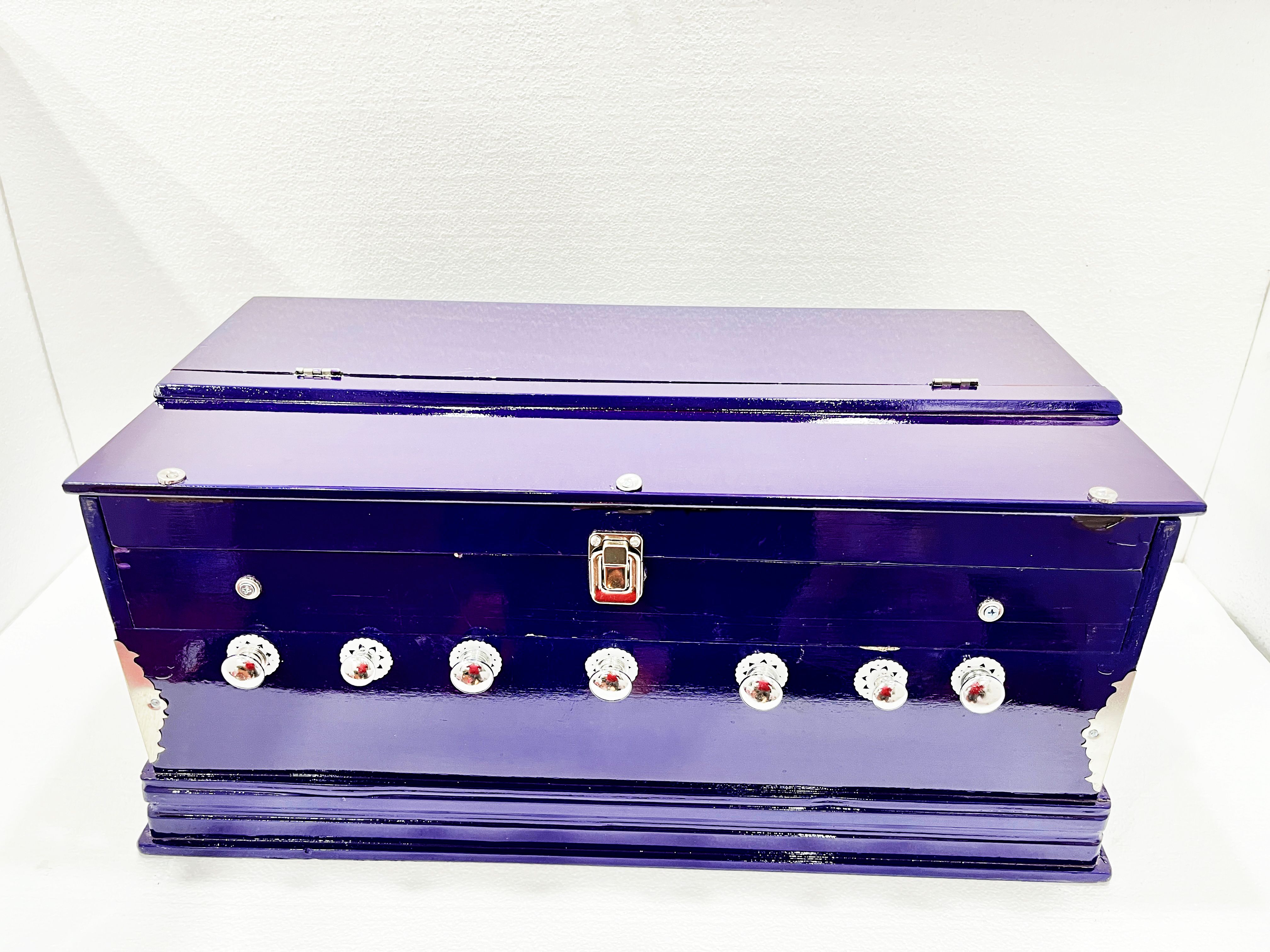 khalsa musical musical instruments Harmonium - & Kids, 7 Stopper, 39 Keys, 2 Reeds (Bass- Male) 3.2 Octave Hand Pumped Harmonium-picture-25