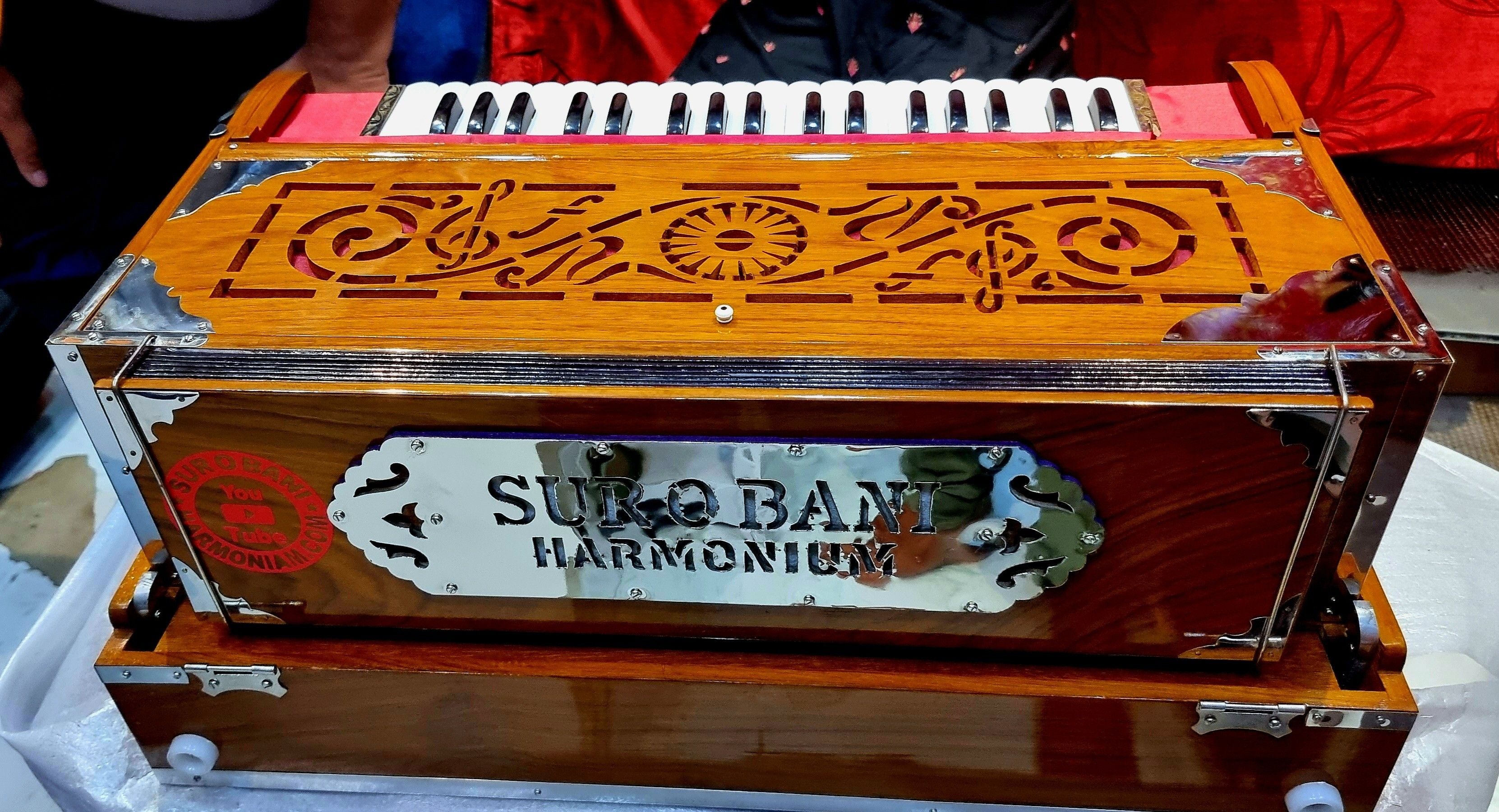 9SCALE TEAKWOOD BEST PALITANA RID SUR O BANI HARMONIUM Pro5 3.75 Octave Hand Pumped Harmonium-picture-37