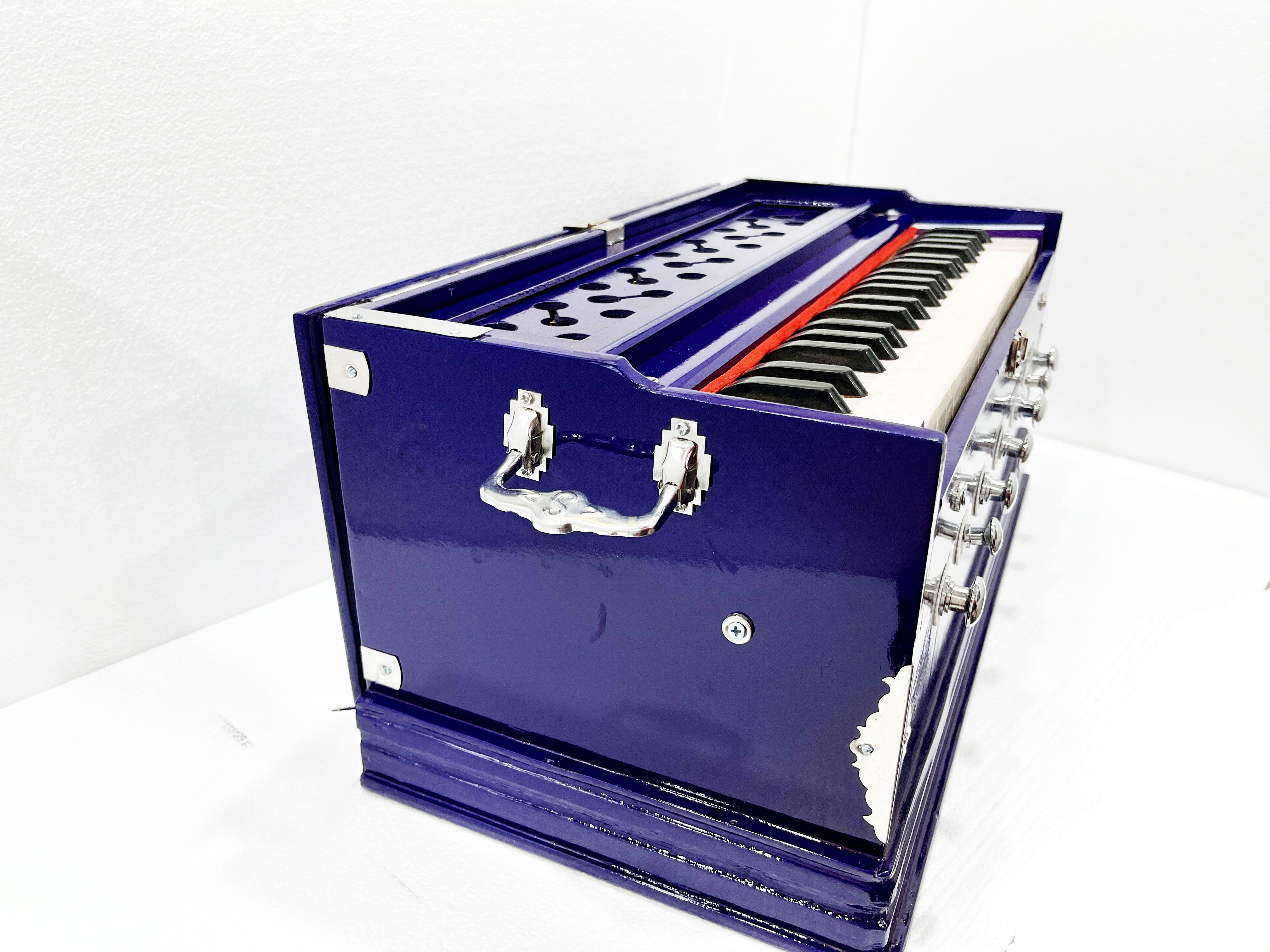 khalsa musical Harmonium Student/Kirtan/Bhajan + 7 Stopper+ 39 Keys, 2 Reeds (Bass- Male) 3.2 Octave Hand Pumped Harmonium-picture-11