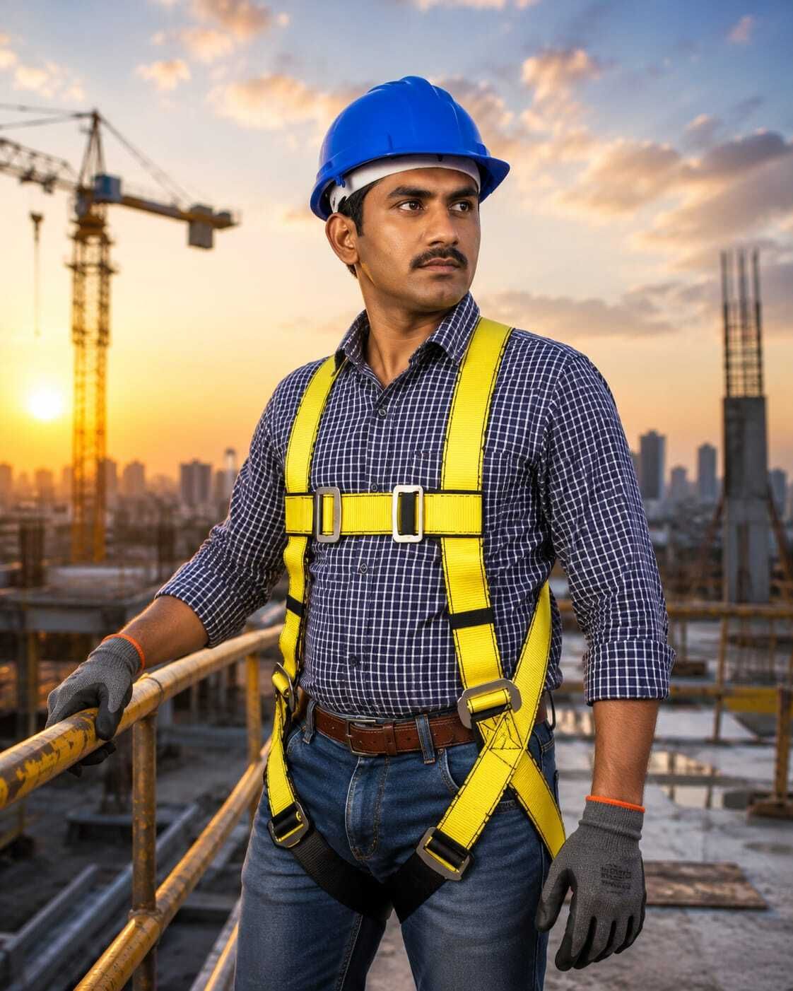 Safety Harness Belt Double Lanyard Industrial Safety Full Body Harness-image-15