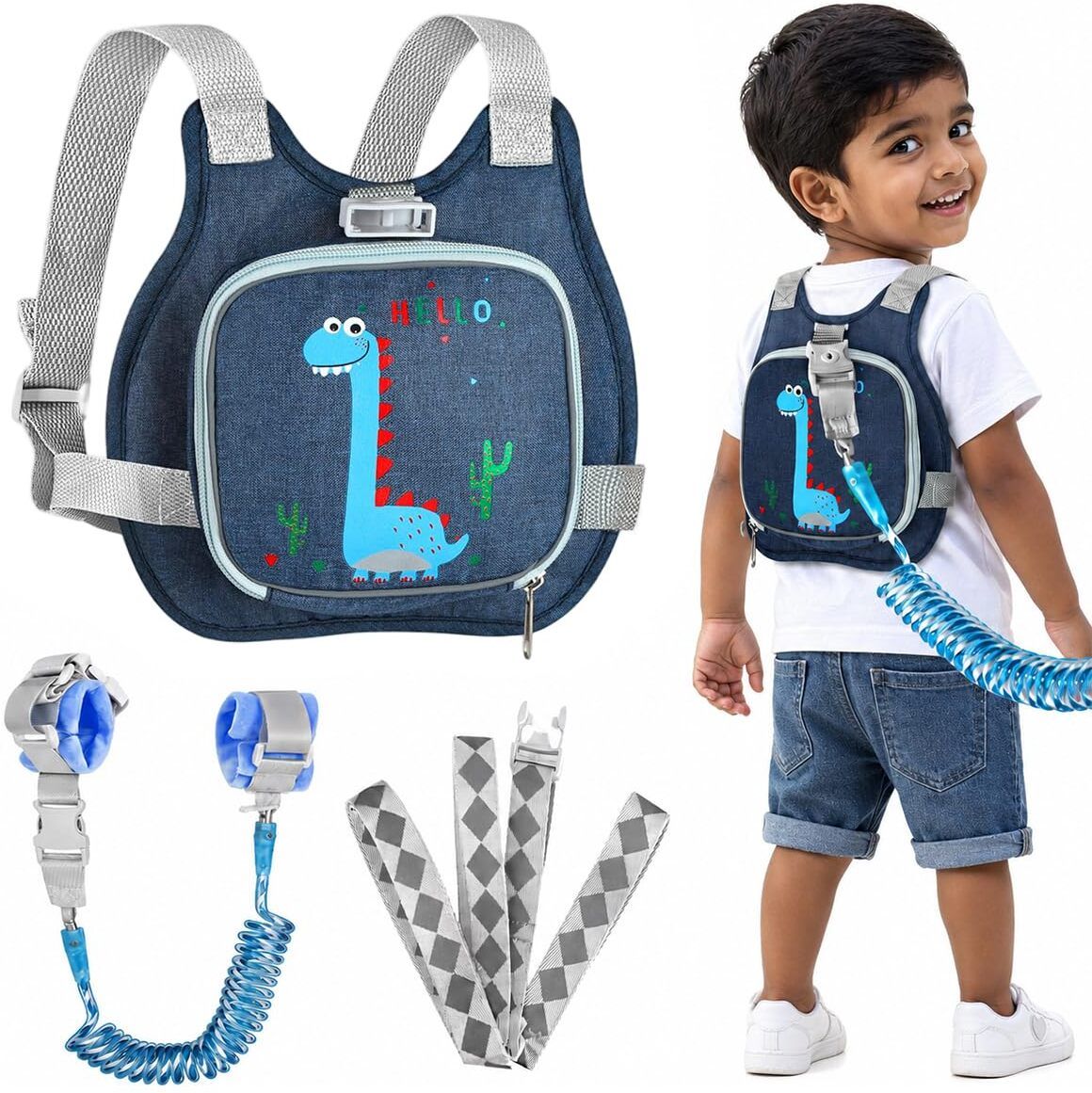 gustave Toddler safety harness leash with adjustable straps and reflective tether Safety Harness-picture-24
