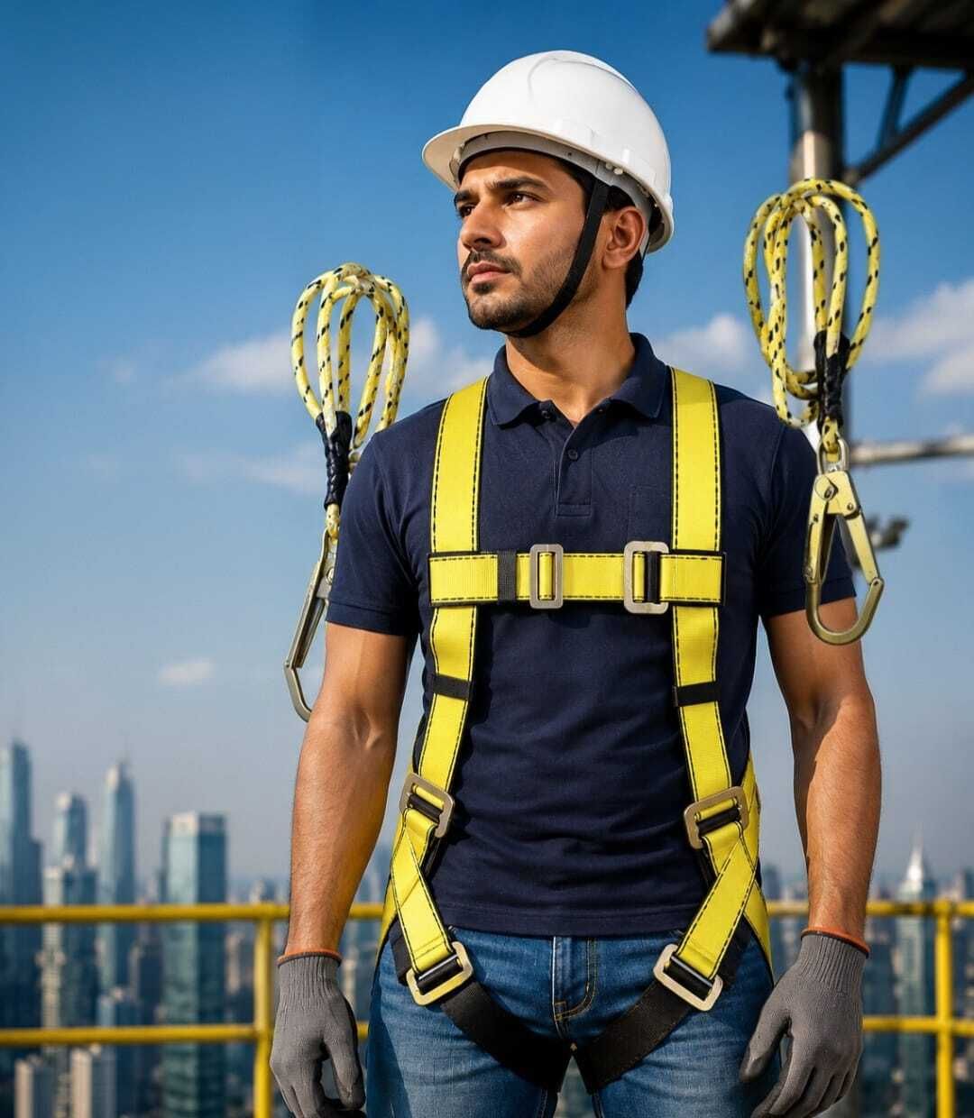 safegrip Safety Harness Belt with Double Lanyard Fall Protection Climbing Harness-picture-15