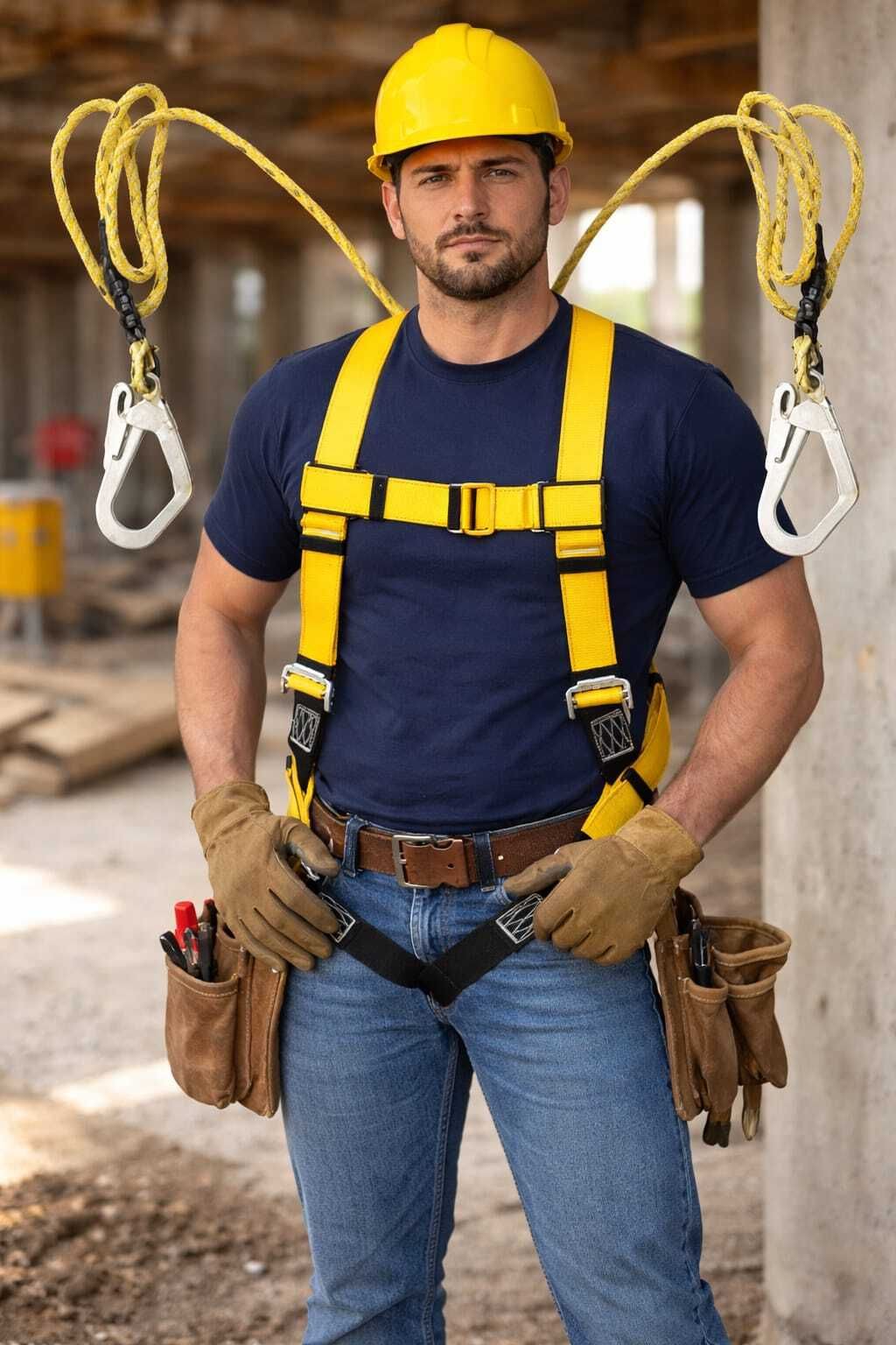 Full Body Safety Harness for Industrial, Construction & Roof Work Safety Harness