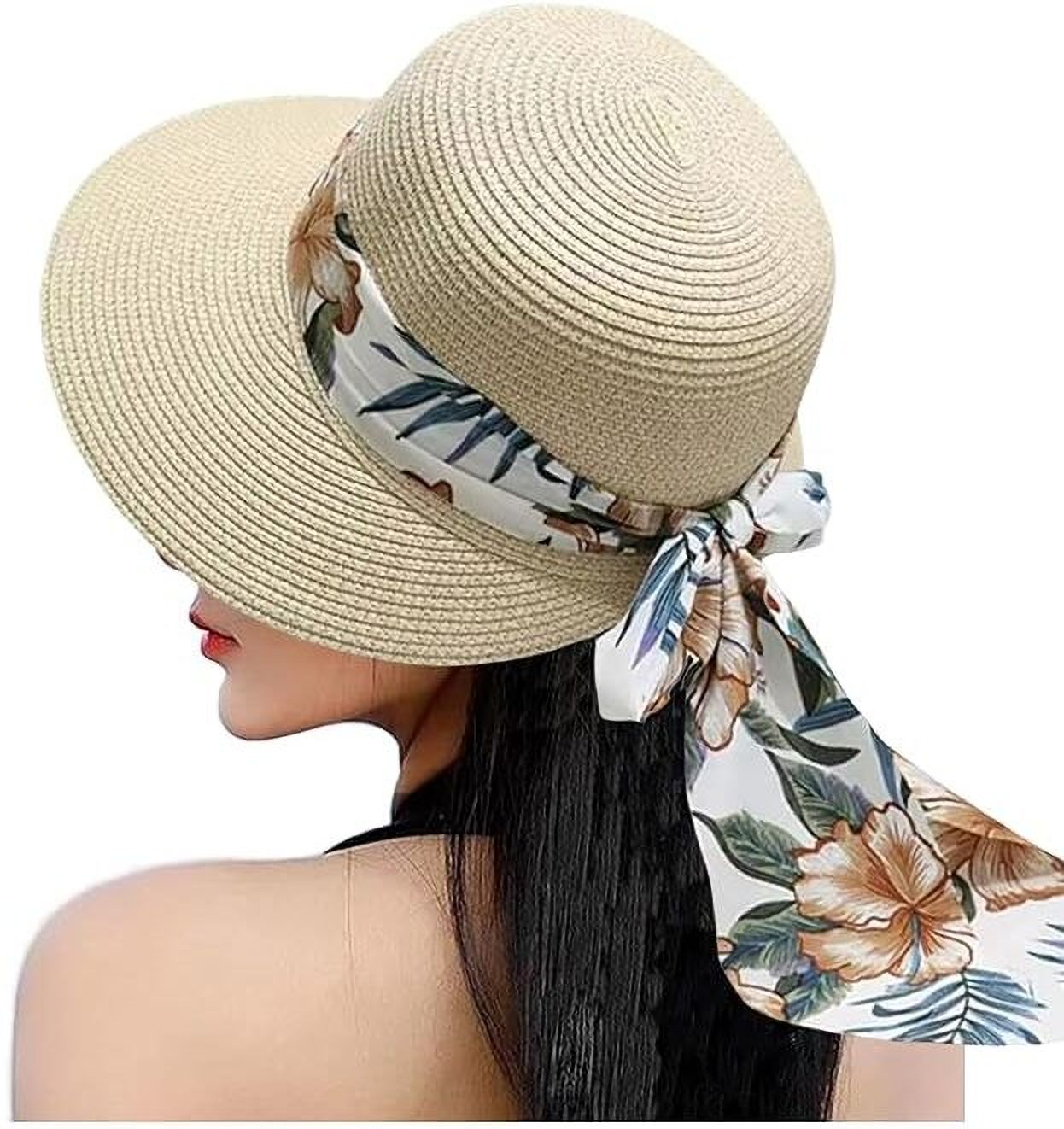 TREXEE Summer Caps for Women, Sun Hats for Girls with Printed Ribbon, Girls Cap