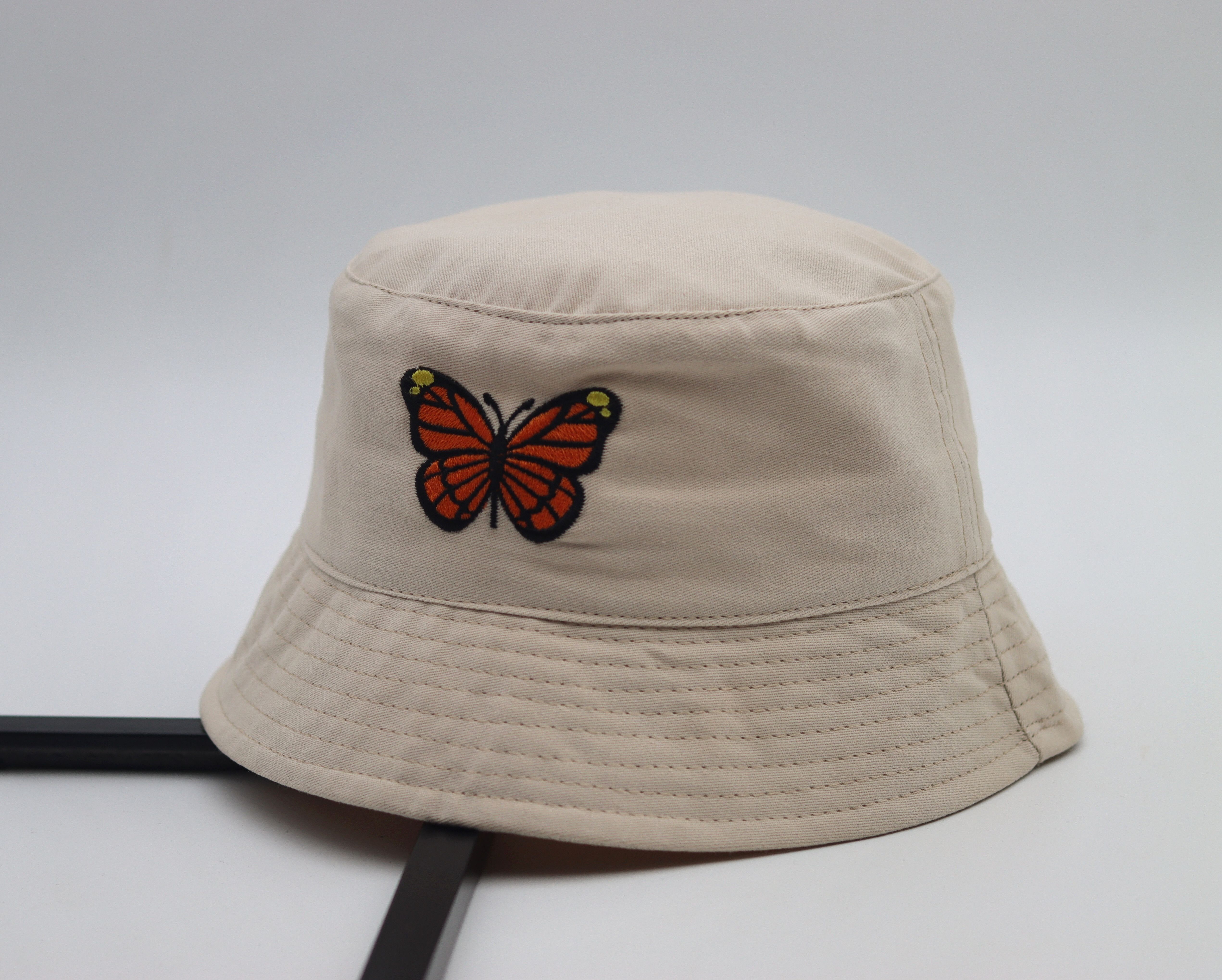 poshing butterfly cotton summer packable beach, traveling, cute bucket hat for women-picture-11