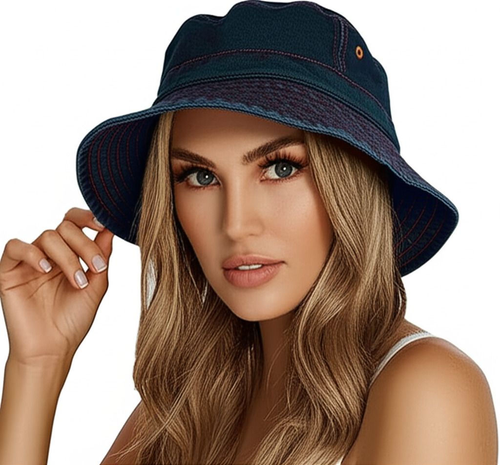 ZACHARIAS Women's Denim Fishermen Bucket Hat-picture-35