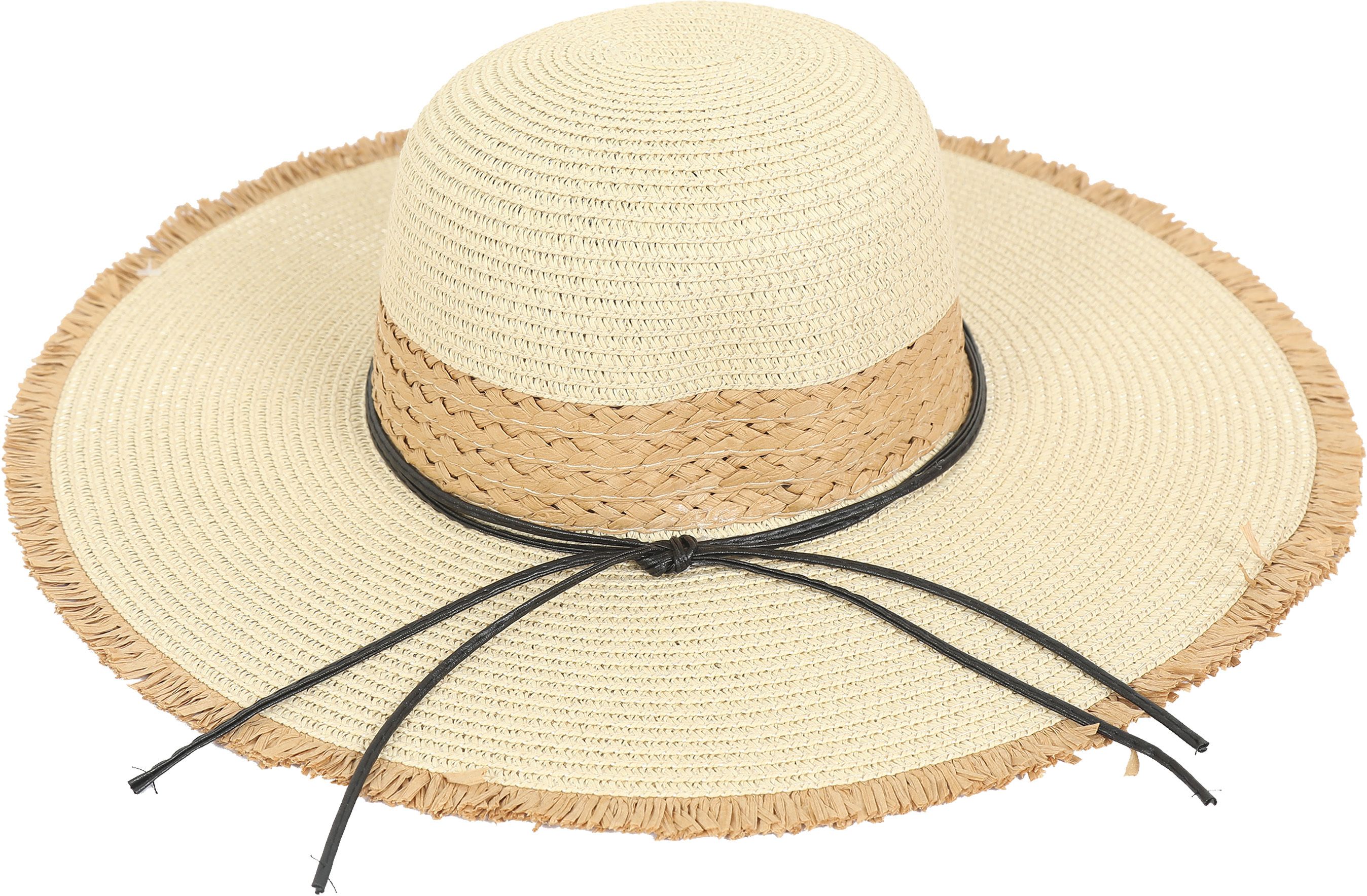 FabSeasons Natural Straw Beach Hat for Women - 11 cm Brim Sun Protection Cap-picture-46