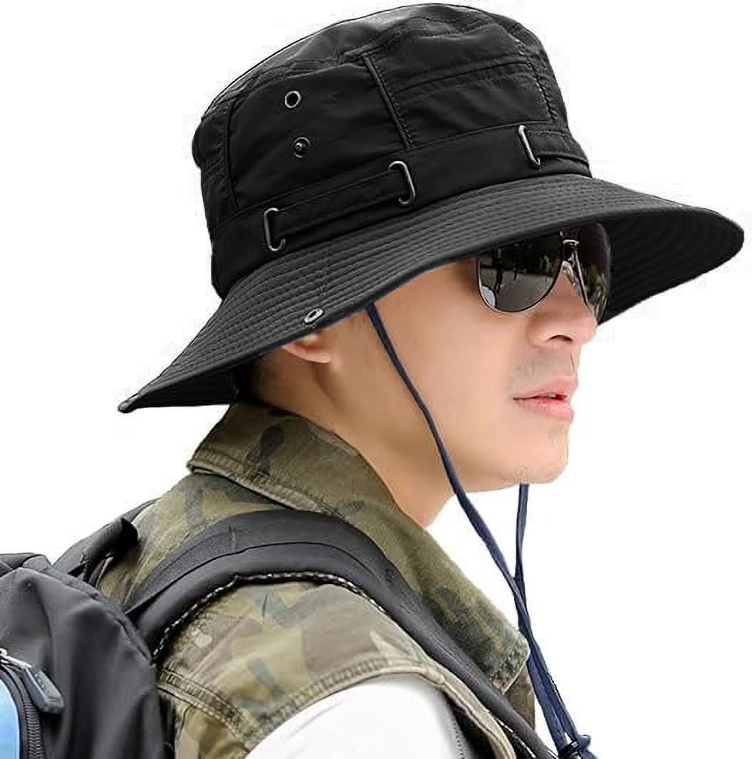 AlexVyan Casual Beach Hat SunVisor Hat for Gents UV Protection Wide Brim Summer Hat Cap