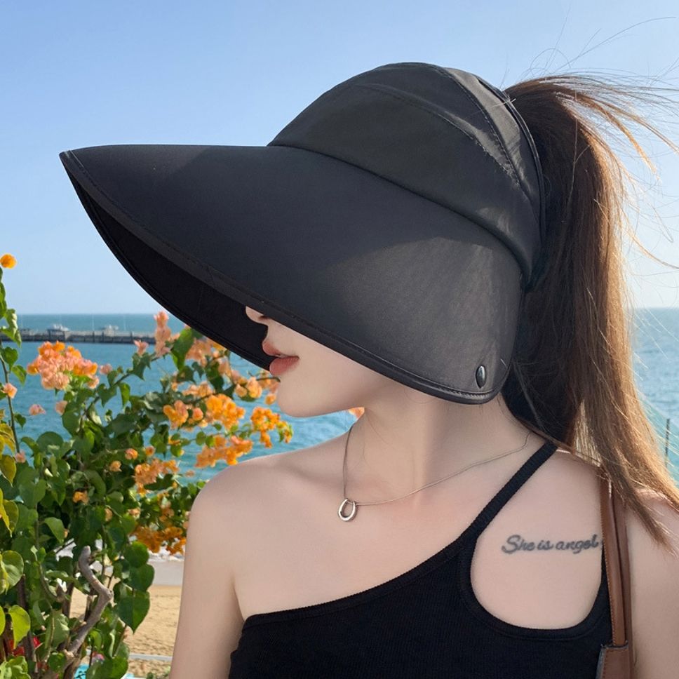 AlexVyan Women Universal Sun Hat Wide Brimmed UV Protection Sun visor with Neck Flap.-picture-27