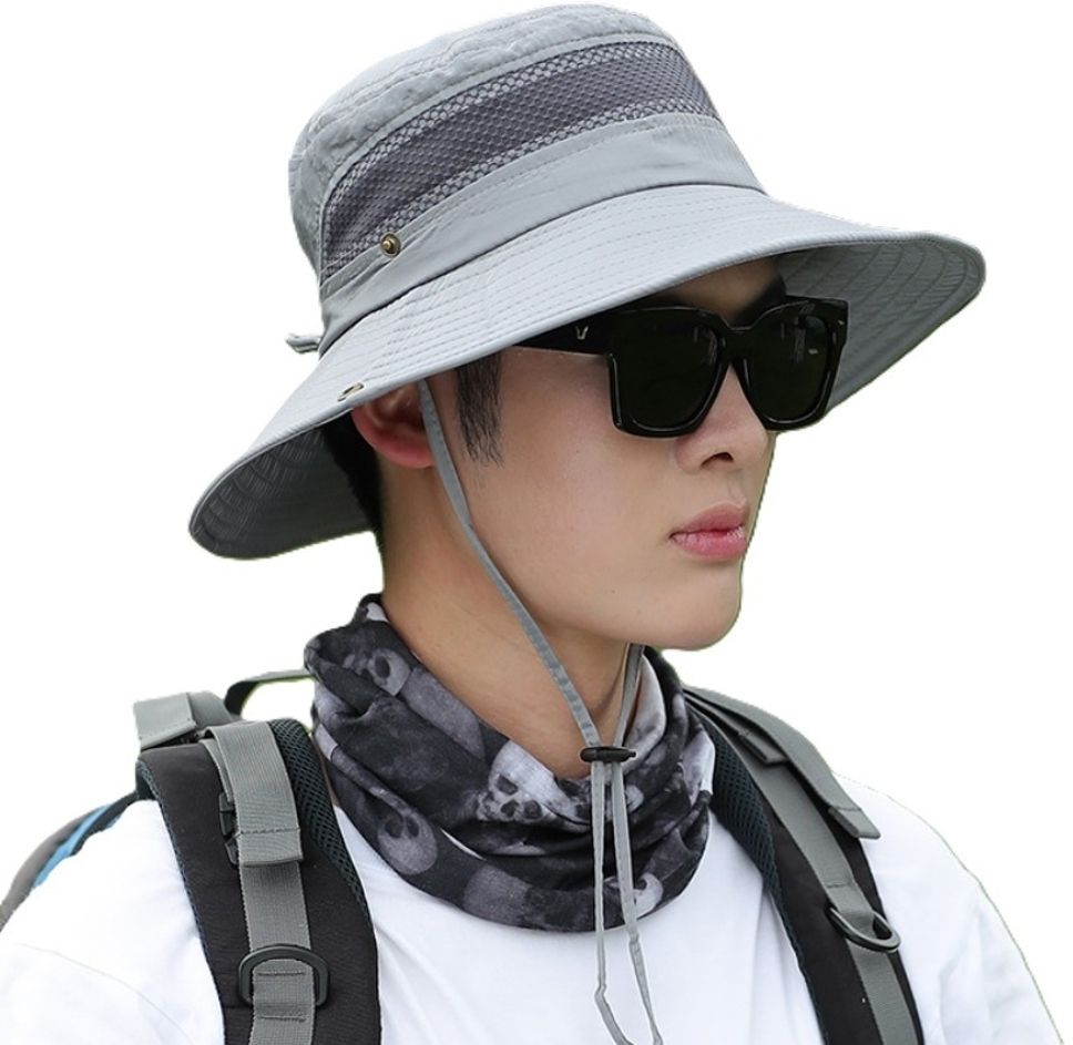 AlexVyan Round Crown Sun Visor Hat Cap for Men UV Protection Summer Wide Brim-image-38