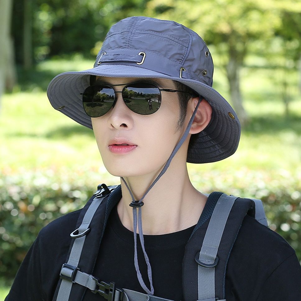 AlexVyan Casual Beach Hat SunVisor Hat for Gents UV Protection Wide Brim Summer Hat Cap-picture-30