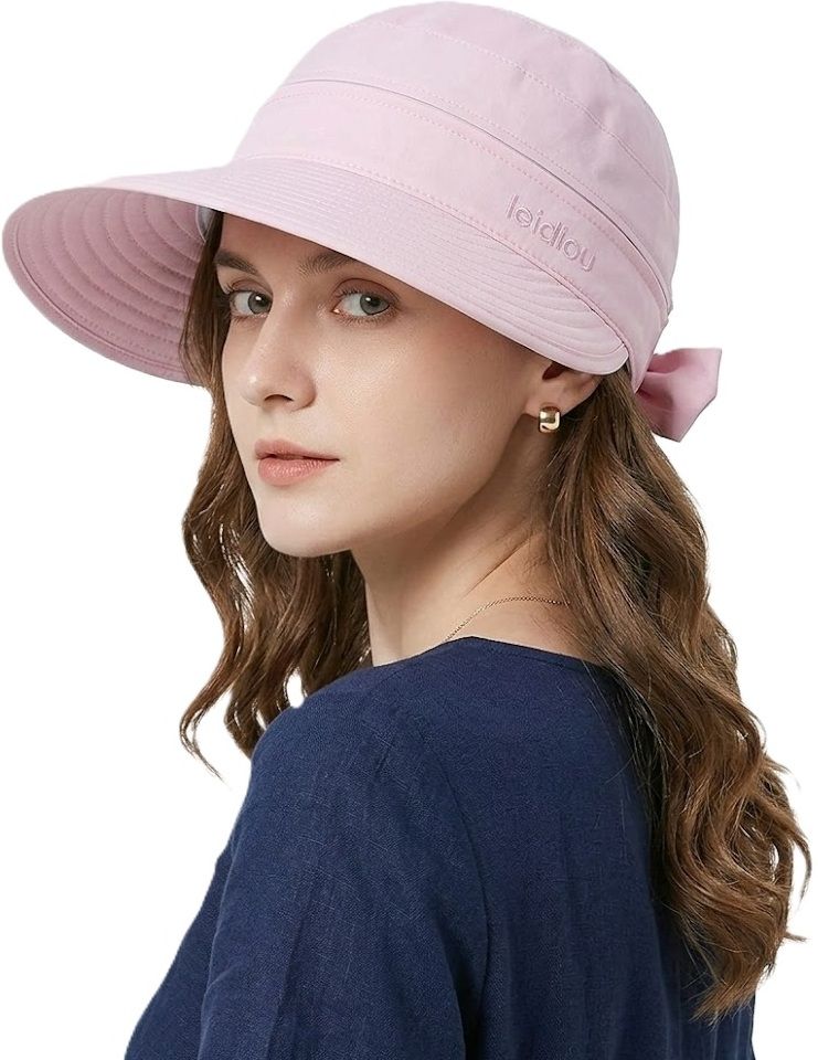 AlexVyan 2 in 1 (Cap and Visor) Wide Brim Round Hat and Sun Visor UV Protection Summer.-image-3