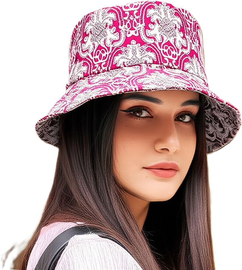 ZACHARIAS Women's Fishermen Cotton Printed Bucket Cap Hat-picture-32