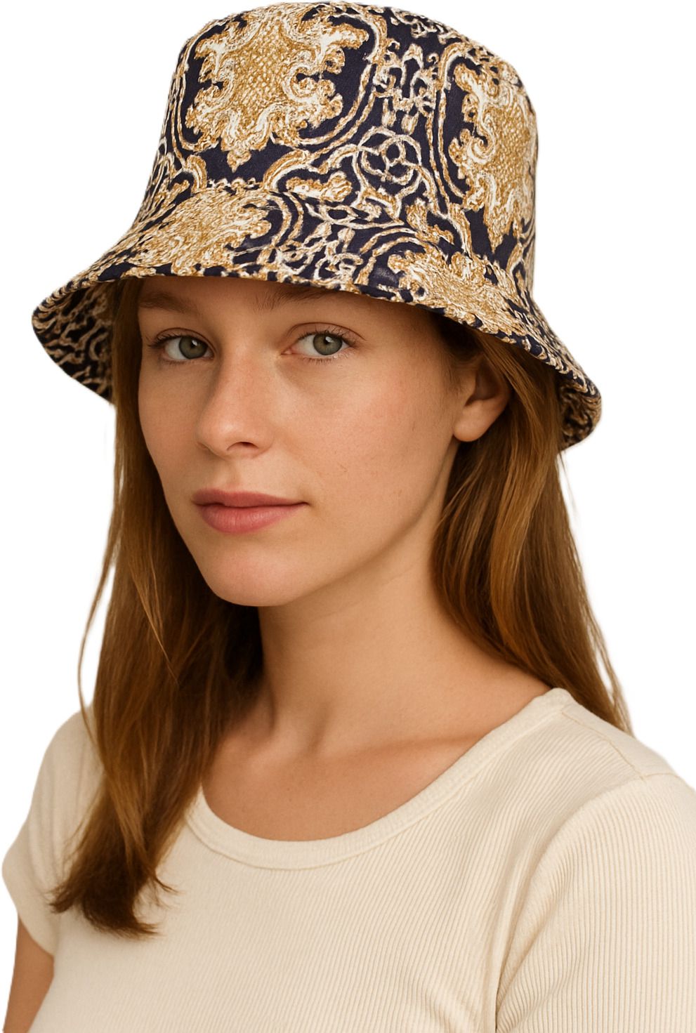 ZACHARIAS Women's Fishermen Cotton Printed Bucket Cap Hat-picture-36
