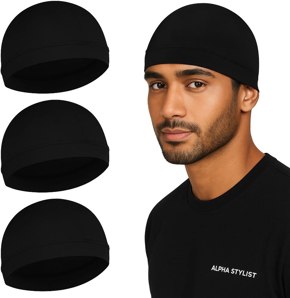 ALPHA STYLIST Helmet Skull Caps, Head Caps, Hair Inner Helmet Cover Cap, Skull Cap for Bikers-picture-21