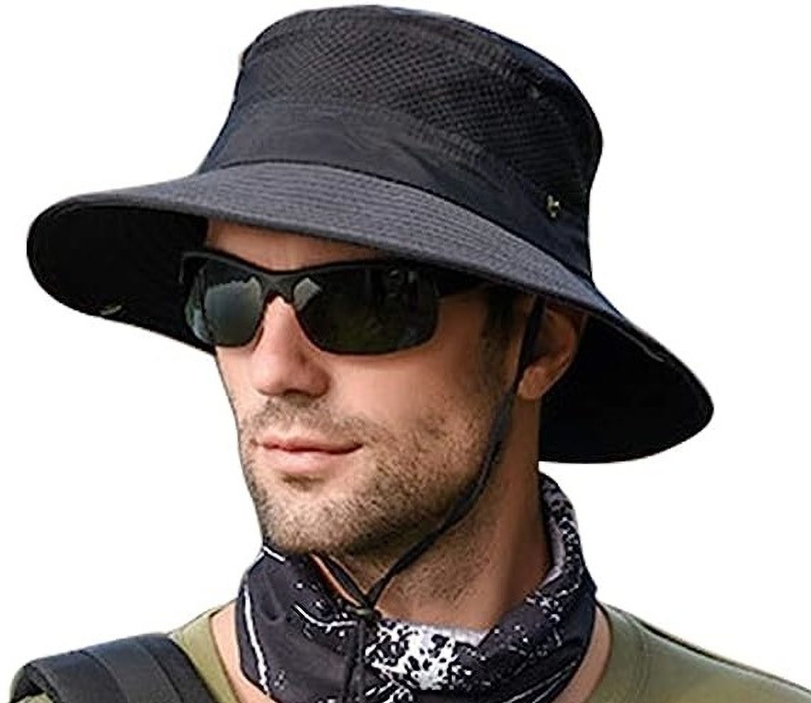 AlexVyan Round Crown Sun Visor Hat Cap for Men UV Protection Summer Wide Brim-image-39